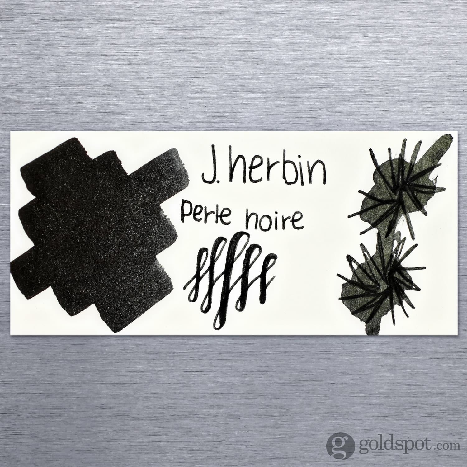 J. Herbin Perle Noire (Black Pearl) Bottled Fountain Pen Ink and Cartidges