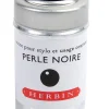 J. Herbin Perle Noire (Black Pearl) Bottled Fountain Pen Ink and Cartidges