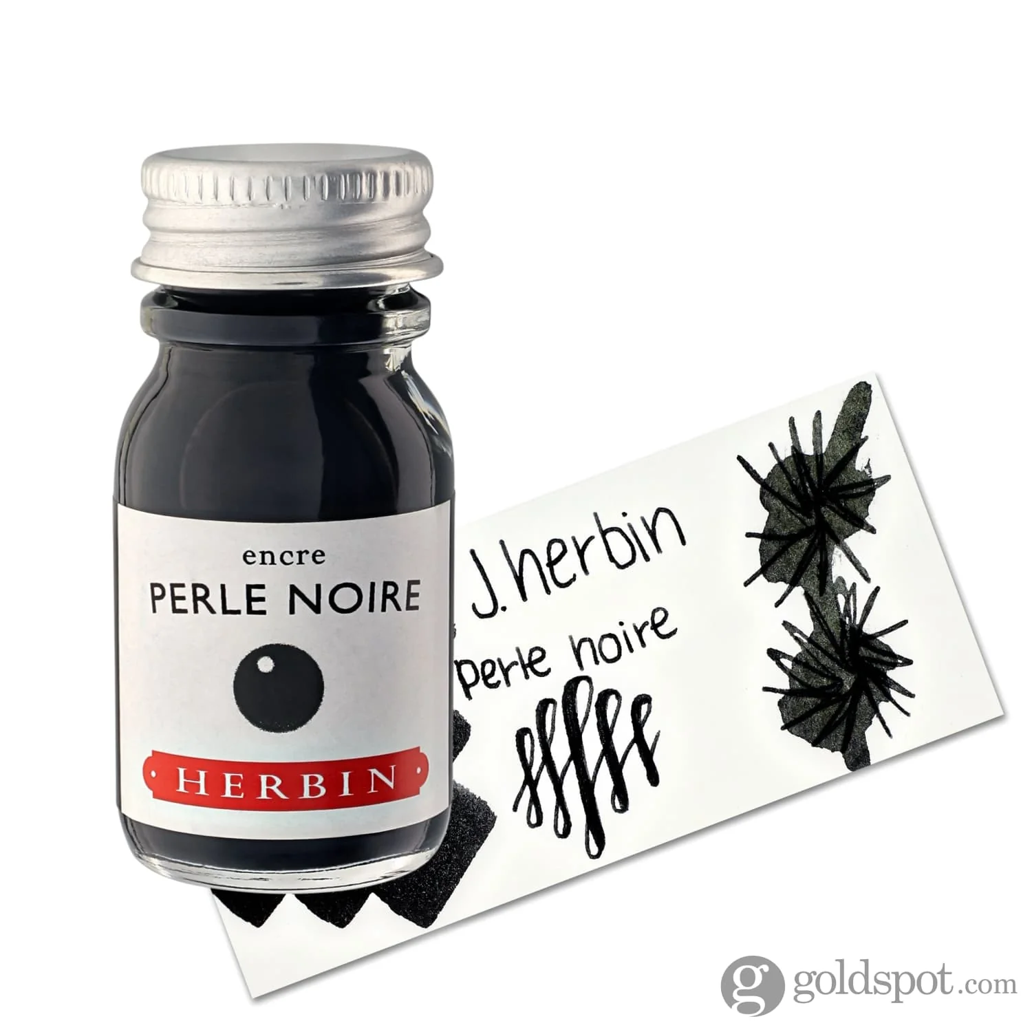 J. Herbin Perle Noire (Black Pearl) Bottled Fountain Pen Ink and Cartidges