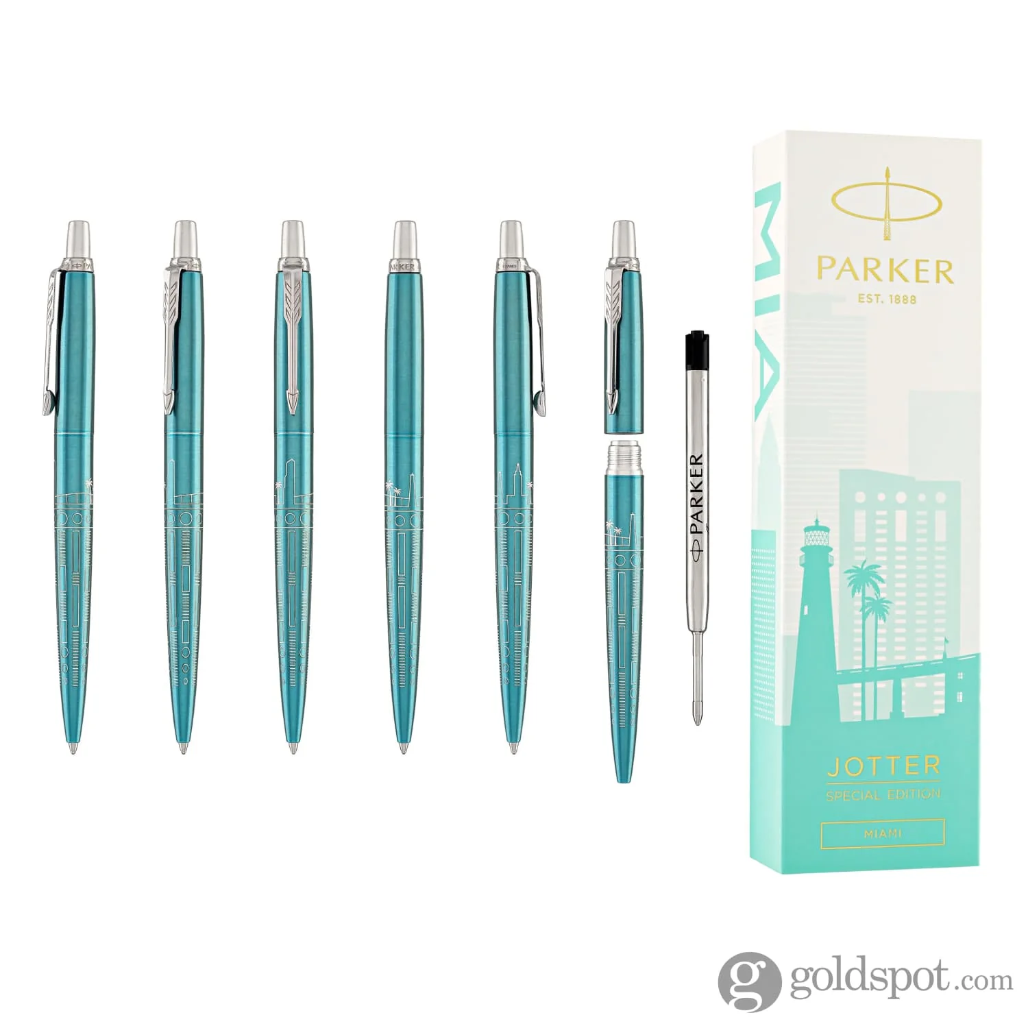 Parker Jotter Special Edition Miami Ballpoint Pen in Turquoise