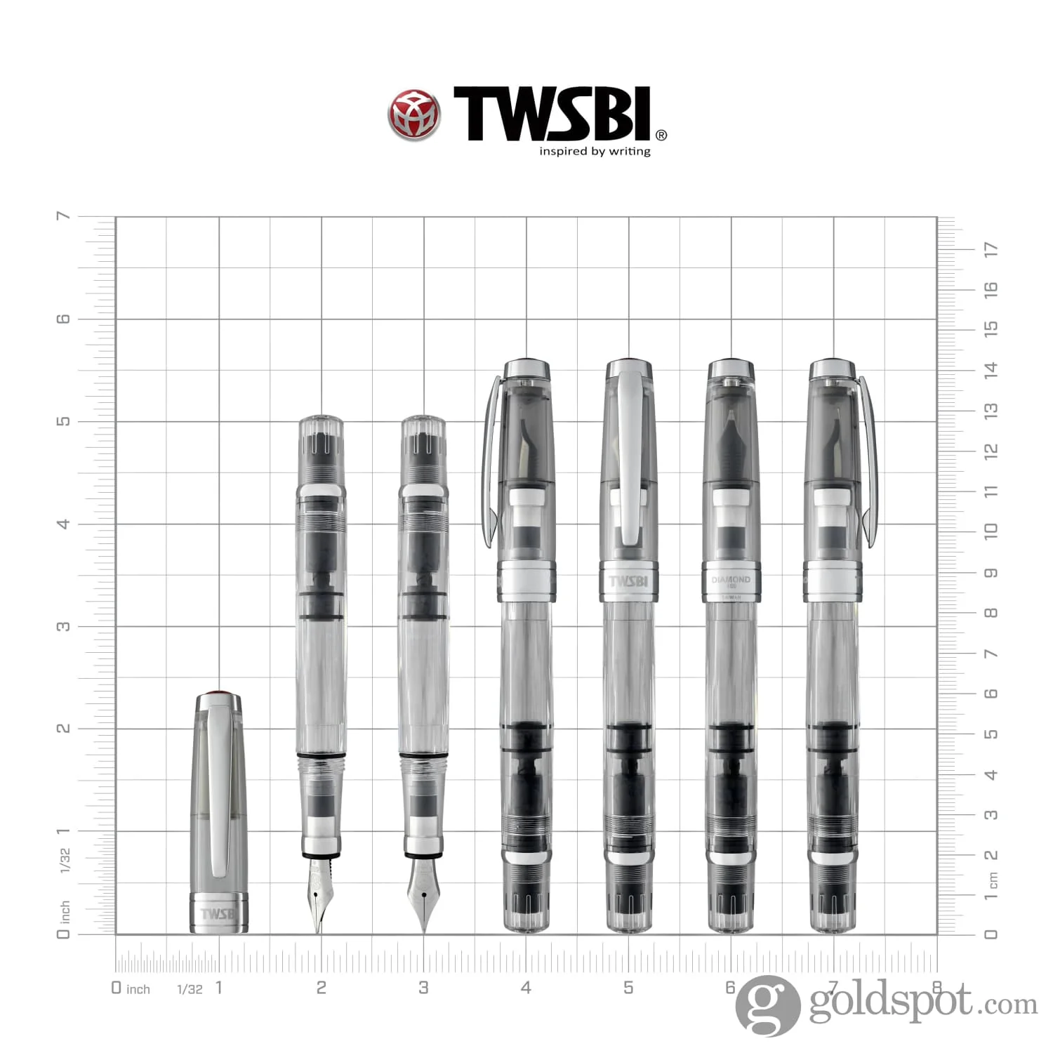 TWSBI Diamond 580 Fountain Pen in Clear Demonstrator