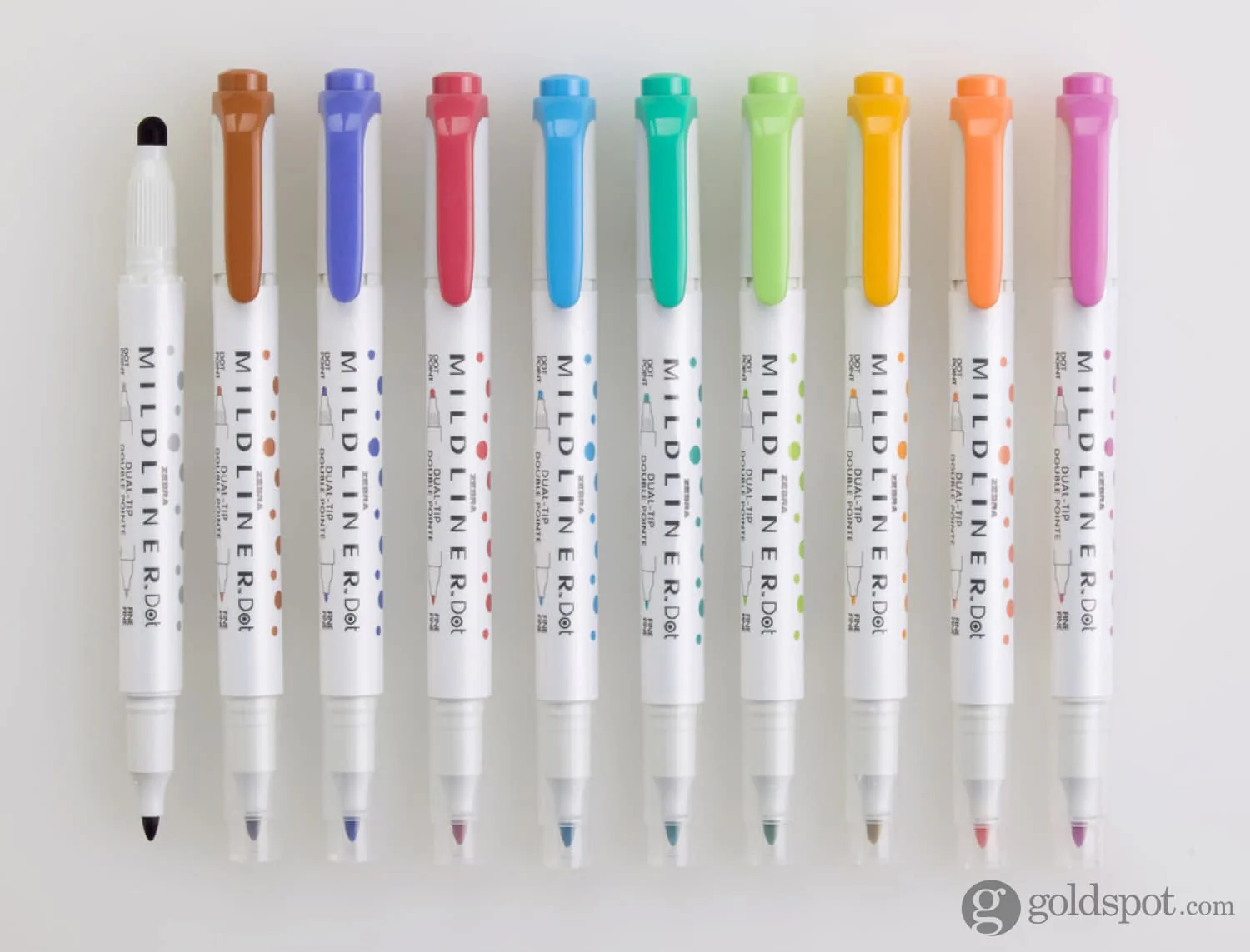 Zebra Mildliner Dual-Tip Dot Marker in Assorted Colors - Pack of 10