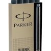 Parker Quink Ink Cartridges in Permanent Black - 5 Pack - 30110