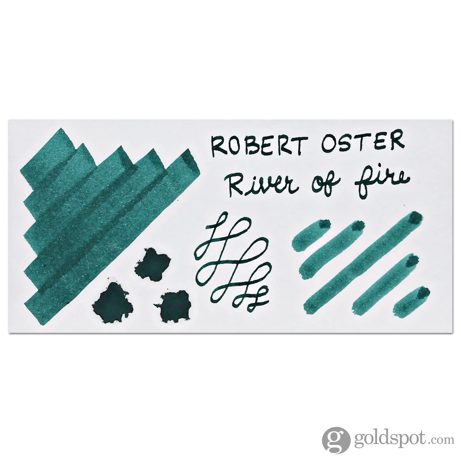 Robert Oster Bottled Ink in River of Fire Teal - 50 mL