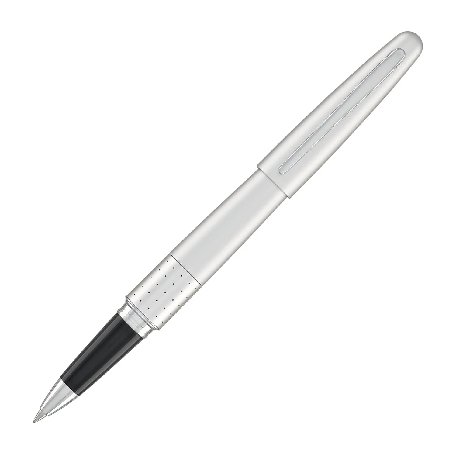 7518-pilot-metropolitan-rollerball-pen-in-silver-with-dot-design-1.webp Pilot Metropolitan Rollerball Pen in Silver with Dot Design