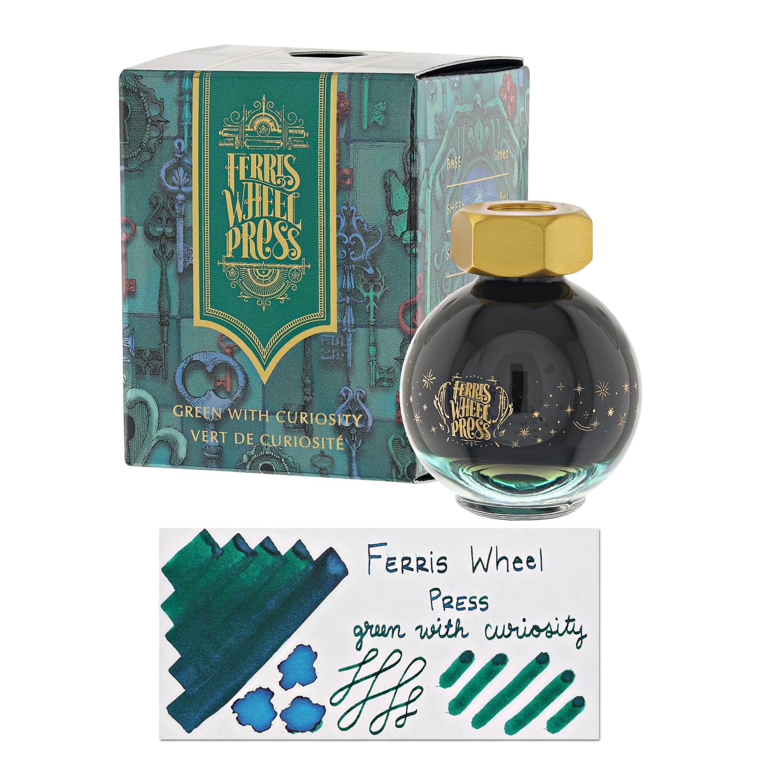 7536-ferris-wheel-press-bottled-ink-in-green-with-curiosity-20-ml-1.jpg Ferris Wheel Press Bottled Ink in Green with Curiosity - 20 mL