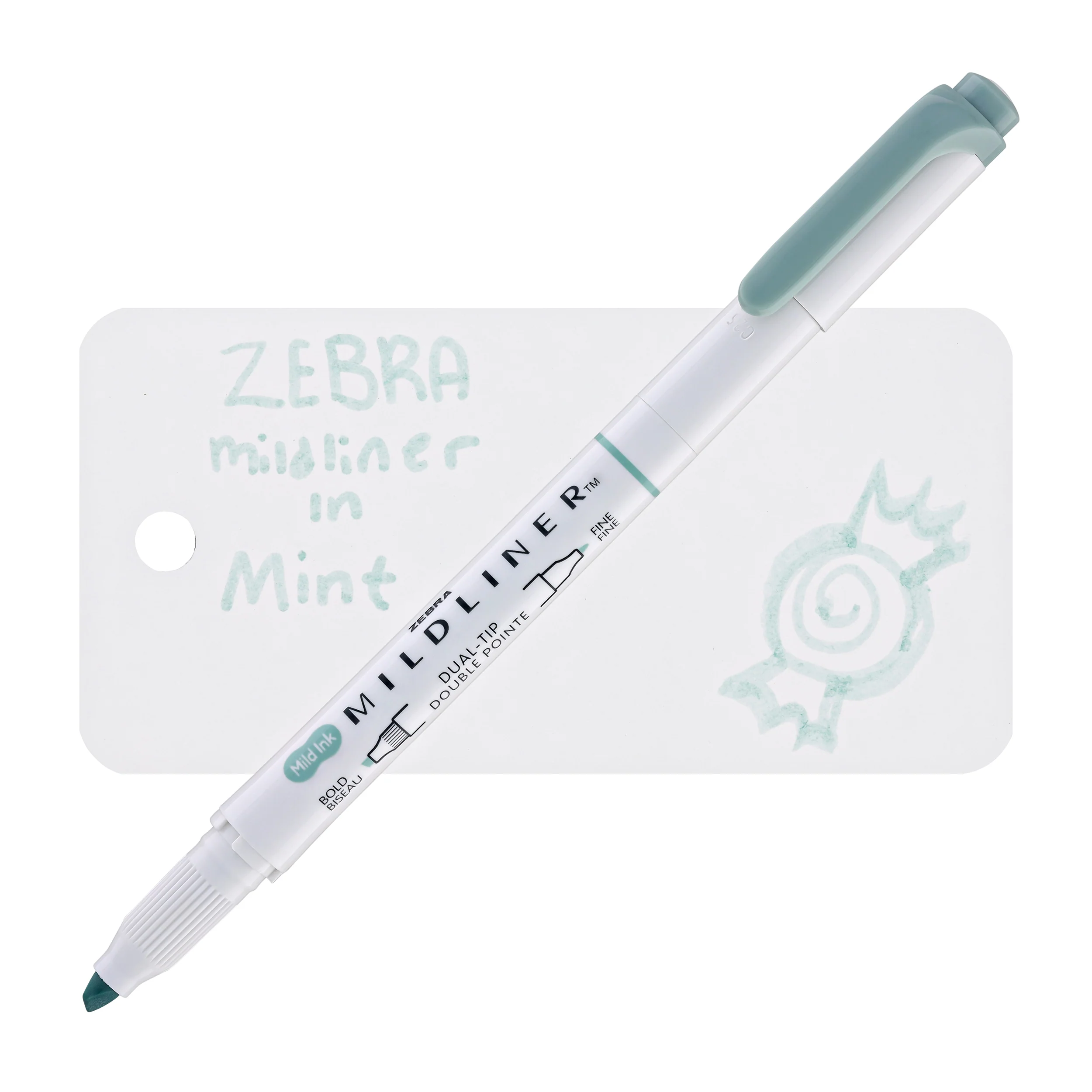 757-zebra-mildliner-dual-tip-highlighter-in-mint-1.webp Zebra Mildliner Dual-Tip Highlighter in Mint