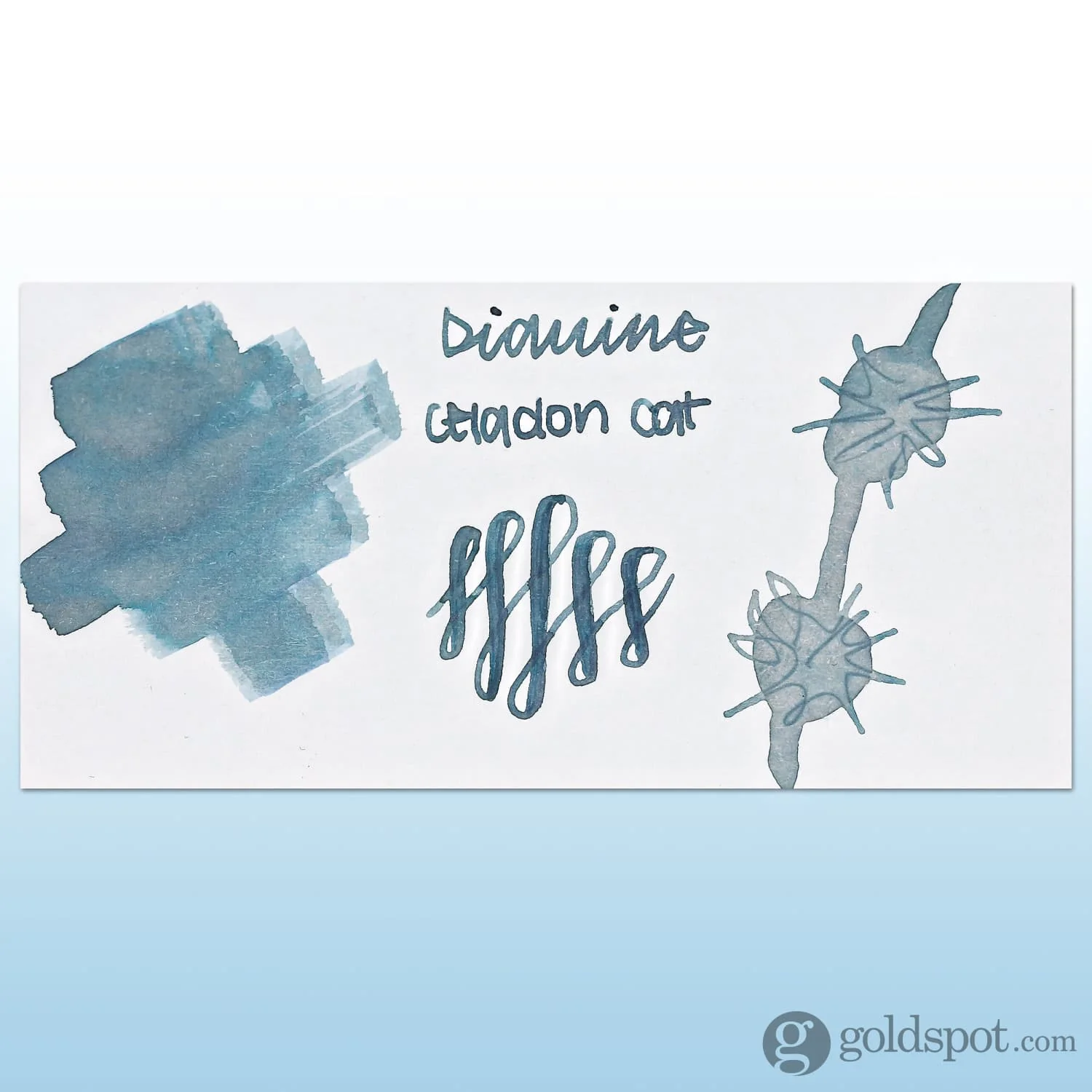 Diamine Classic Bottled Ink in Celadon Cat