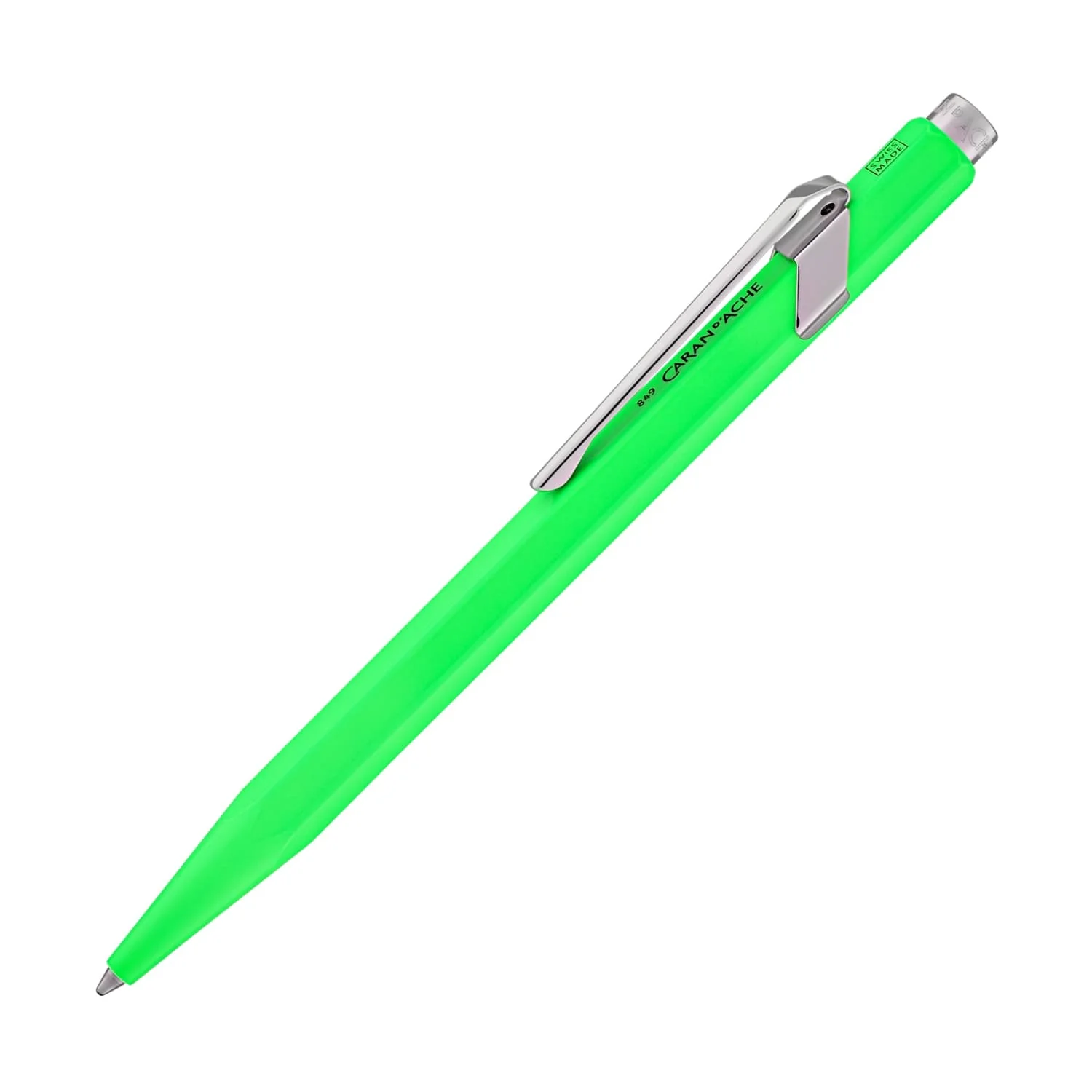Caran d'Ache 849 Metal Ballpoint Pen in Fluorescent Yellow & Green