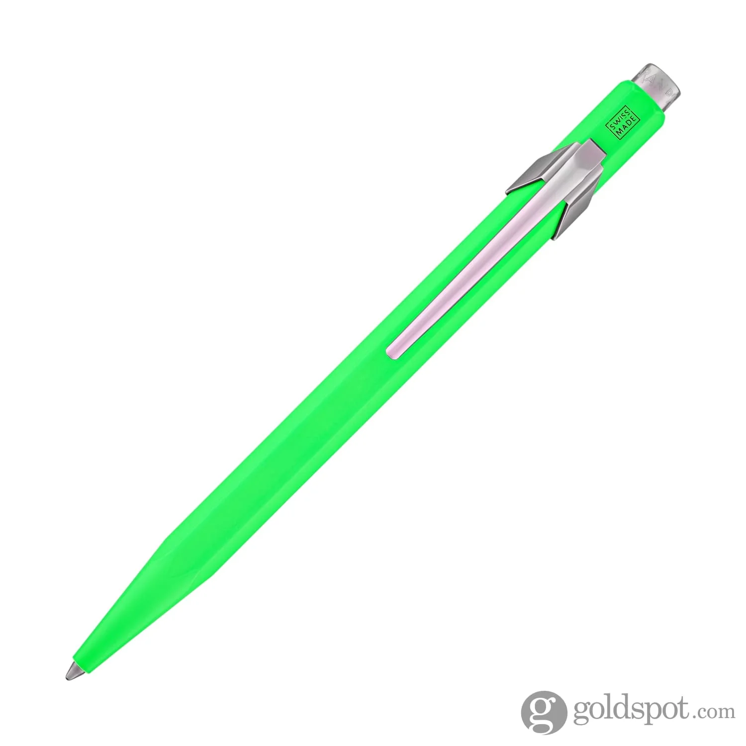 Caran d'Ache 849 Metal Ballpoint Pen in Fluorescent Yellow & Green
