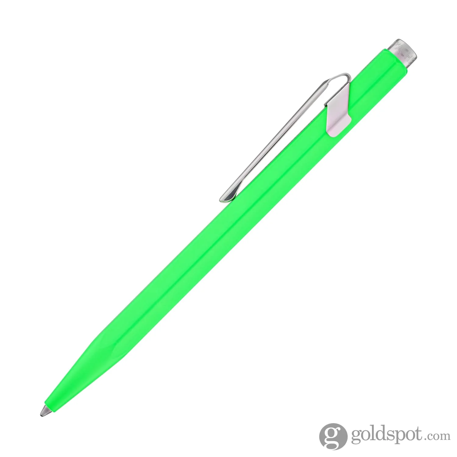 Caran d'Ache 849 Metal Ballpoint Pen in Fluorescent Yellow & Green