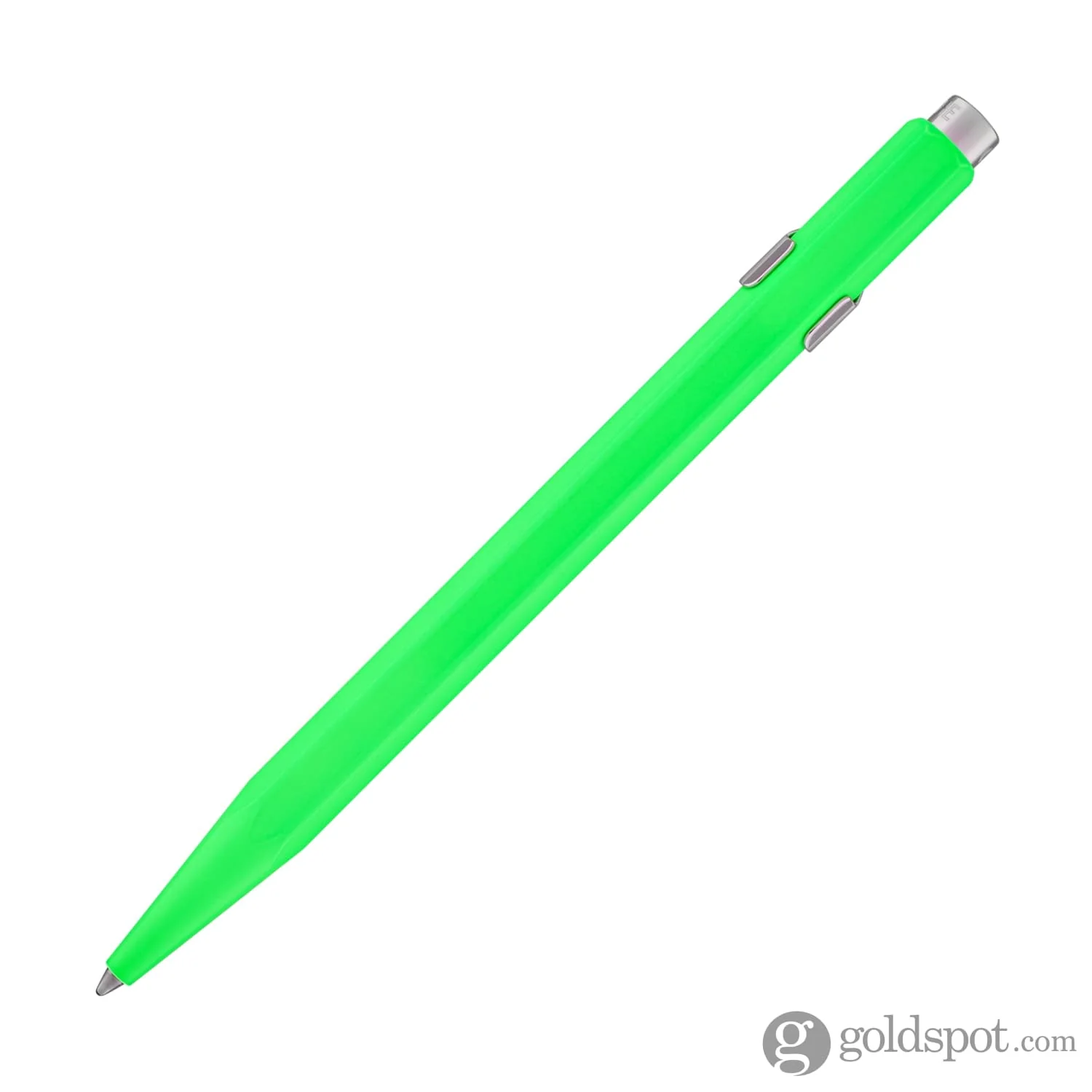 Caran d'Ache 849 Metal Ballpoint Pen in Fluorescent Yellow & Green