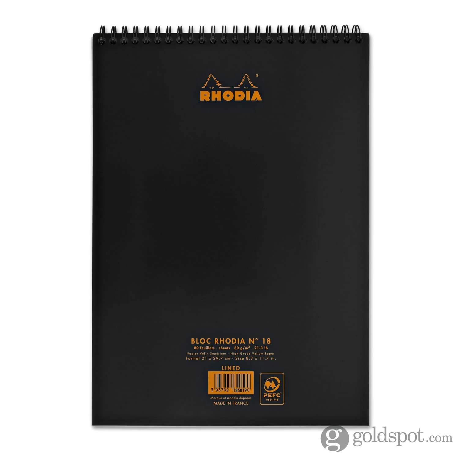 7730-rhodia-wirebound-lined-paper-pad-in-black-8.25-x-12.5-2.webp Rhodia Wirebound Lined Paper Pad in Black - 8.25 x 12.5