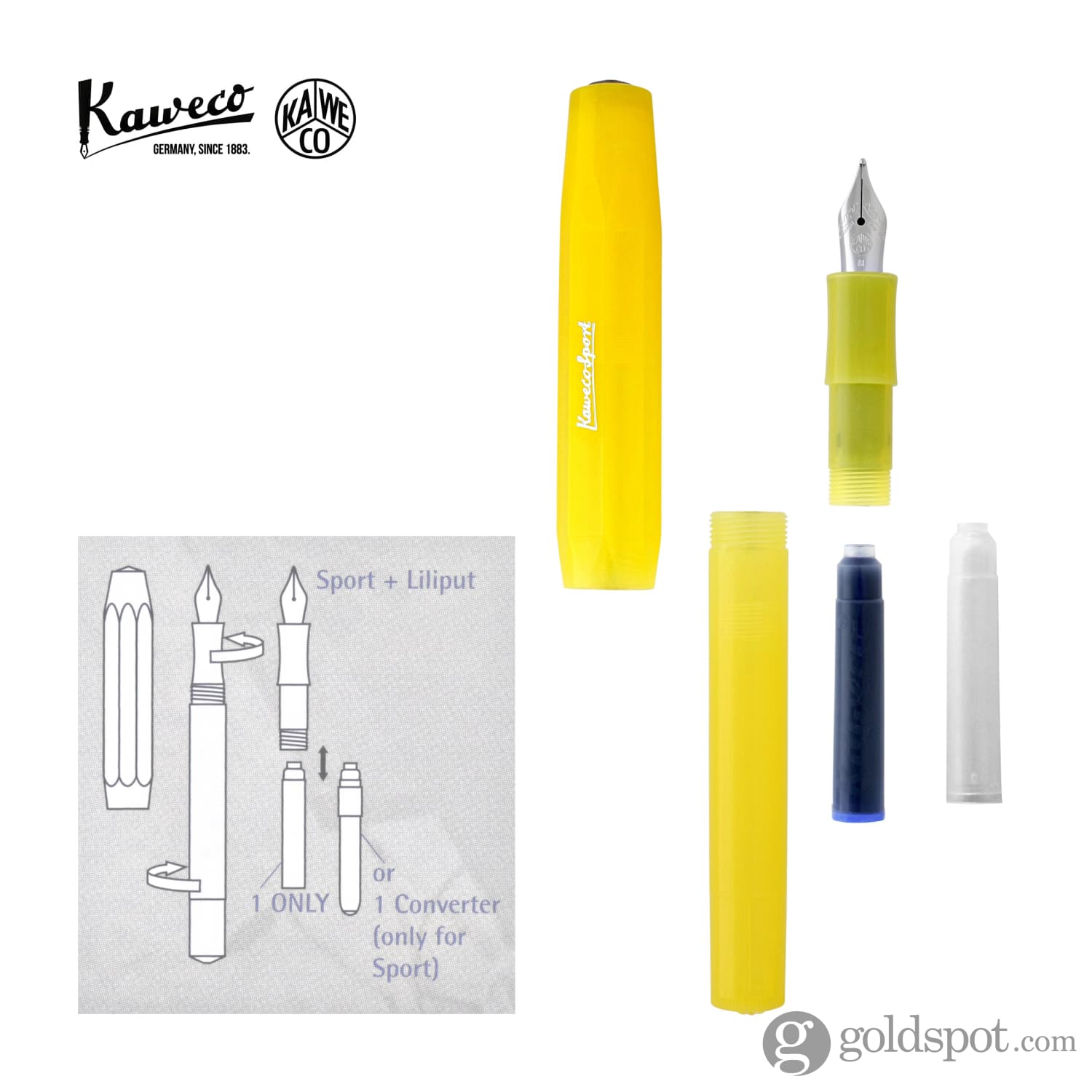 7757-kaweco-frosted-sport-fountain-pen-in-banana-7.jpg Kaweco Frosted Sport Fountain Pen in Banana