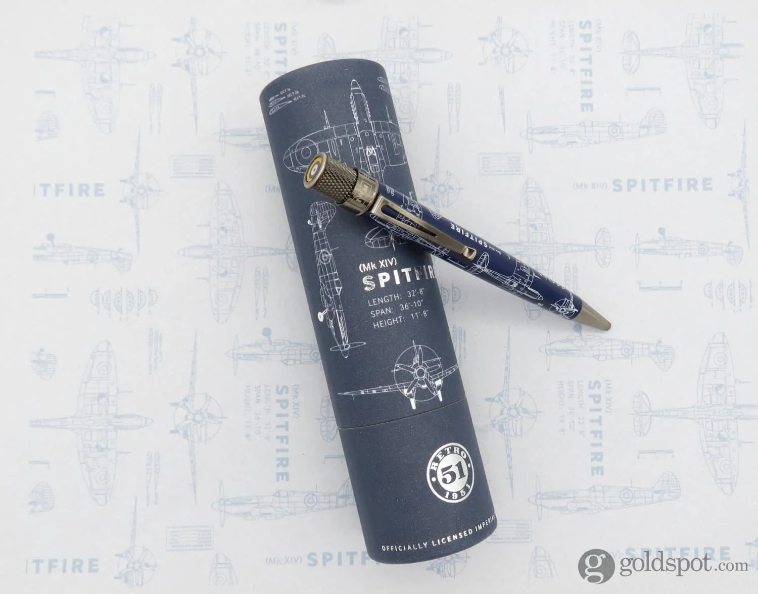 7773-retro-51-tornado-imperial-war-museums-rollerball-pen-in-spitfire-blueprint-5.webp Retro 51 Tornado Imperial War Museums Rollerball Pen in Spitfire Blueprint
