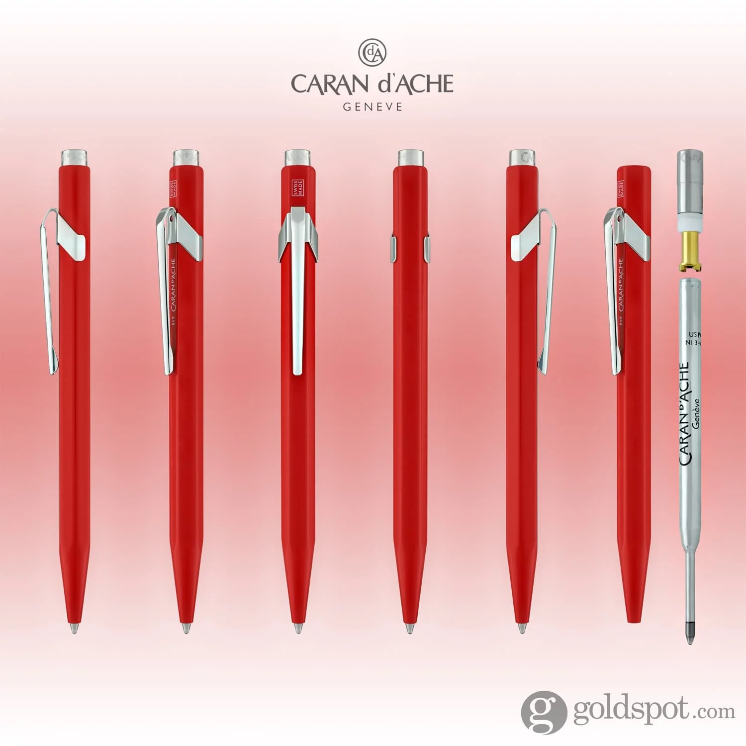 Caran d'Ache 849 Metal Ballpoint Pen in Red