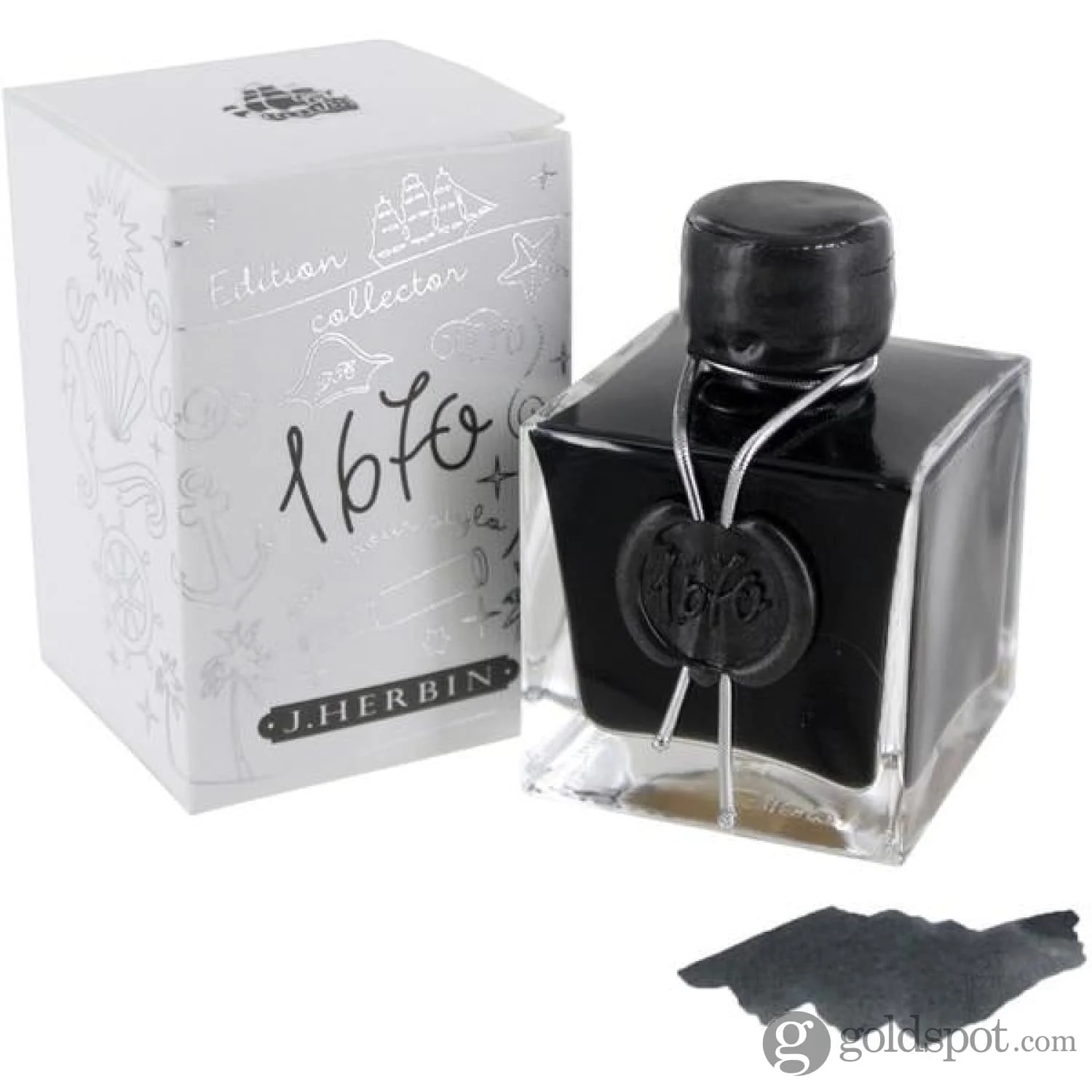 7814-j.-herbin-1670-stormy-grey-bottled-fountain-pen-ink-50-ml-2.webp J. Herbin 1670 Stormy Grey Bottled Fountain Pen Ink - 50 mL