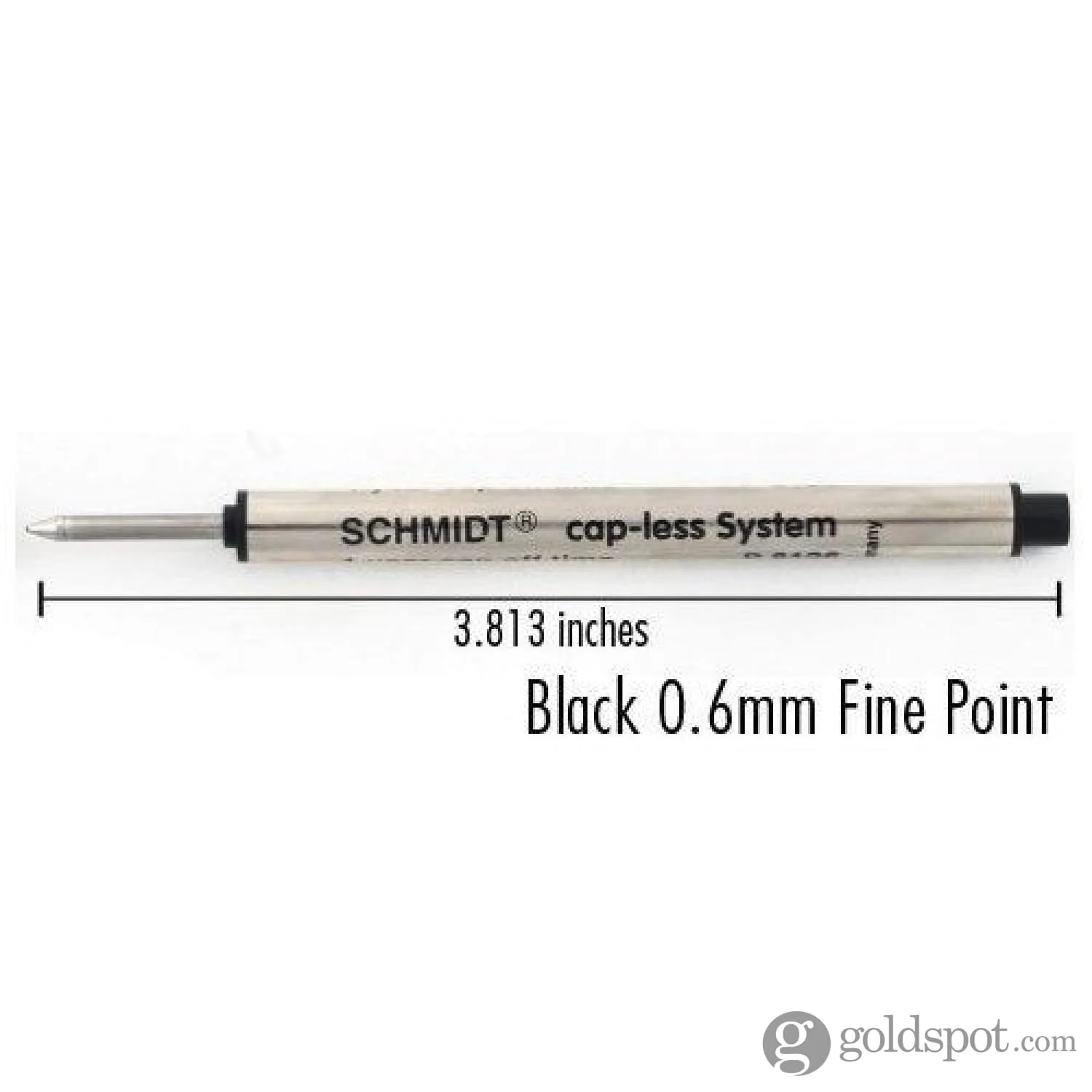 Schmidt Short P8126 Capless Rollerball Refill in Black - Fine Point by Monteverde