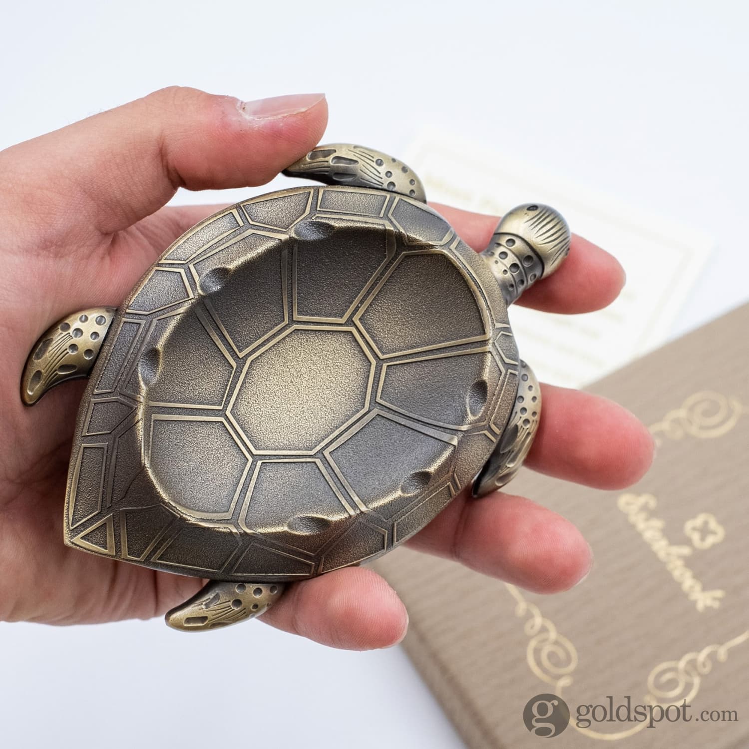 7944-esterbrook-patience-the-turtle-brass-pen-rest-2.jpg Esterbrook "Patience the Turtle" Brass Pen Rest