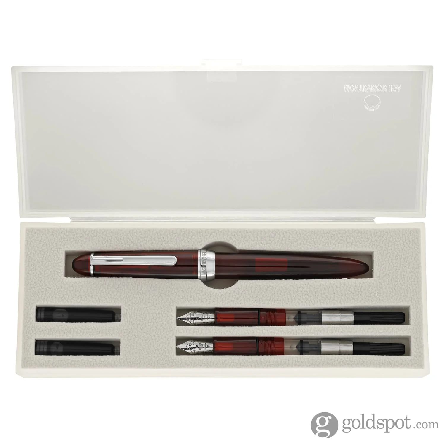 Monteverde Monza Fountain Pen in Red - Fine, Medium and Omniflex Nibs - Pack of 3