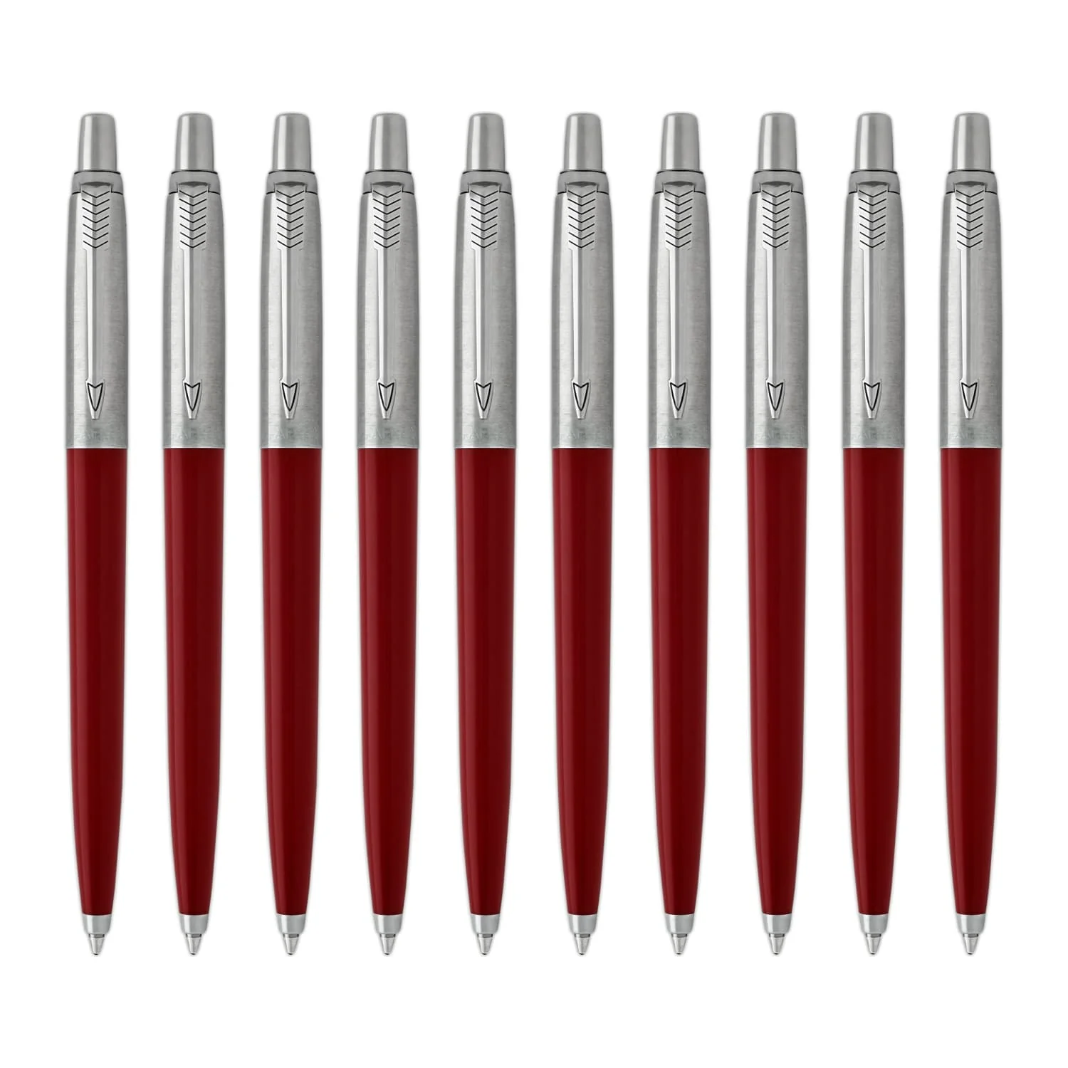 7993-parker-jotter-ballpoint-pen-in-red-barrel-pack-of-10-1.webp Parker Jotter Ballpoint Pen in Red Barrel - Pack of 10