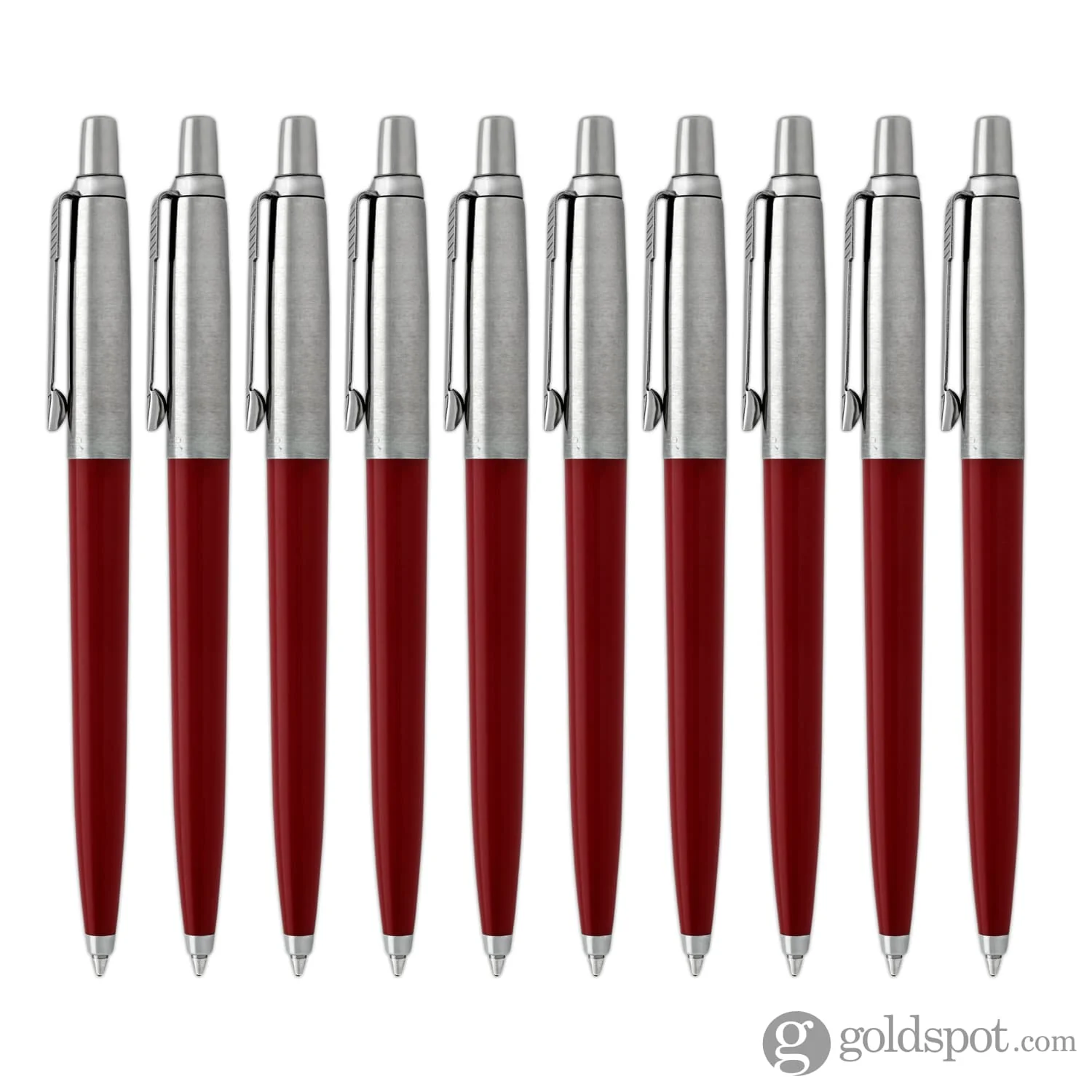 Parker Jotter Ballpoint Pen in Red Barrel - Pack of 10