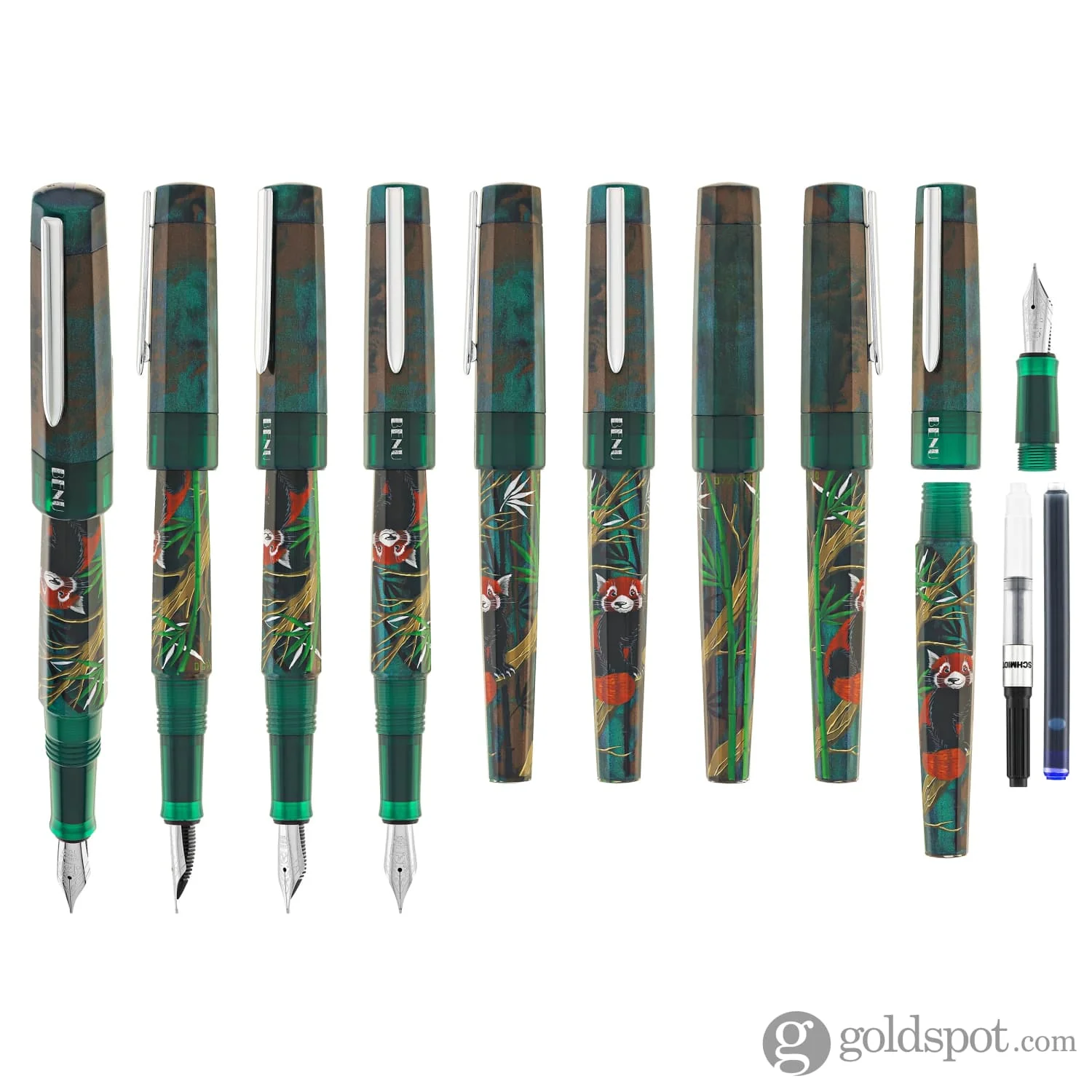 Benu Euphoria Handpainted Fountain Pen in Red Panda