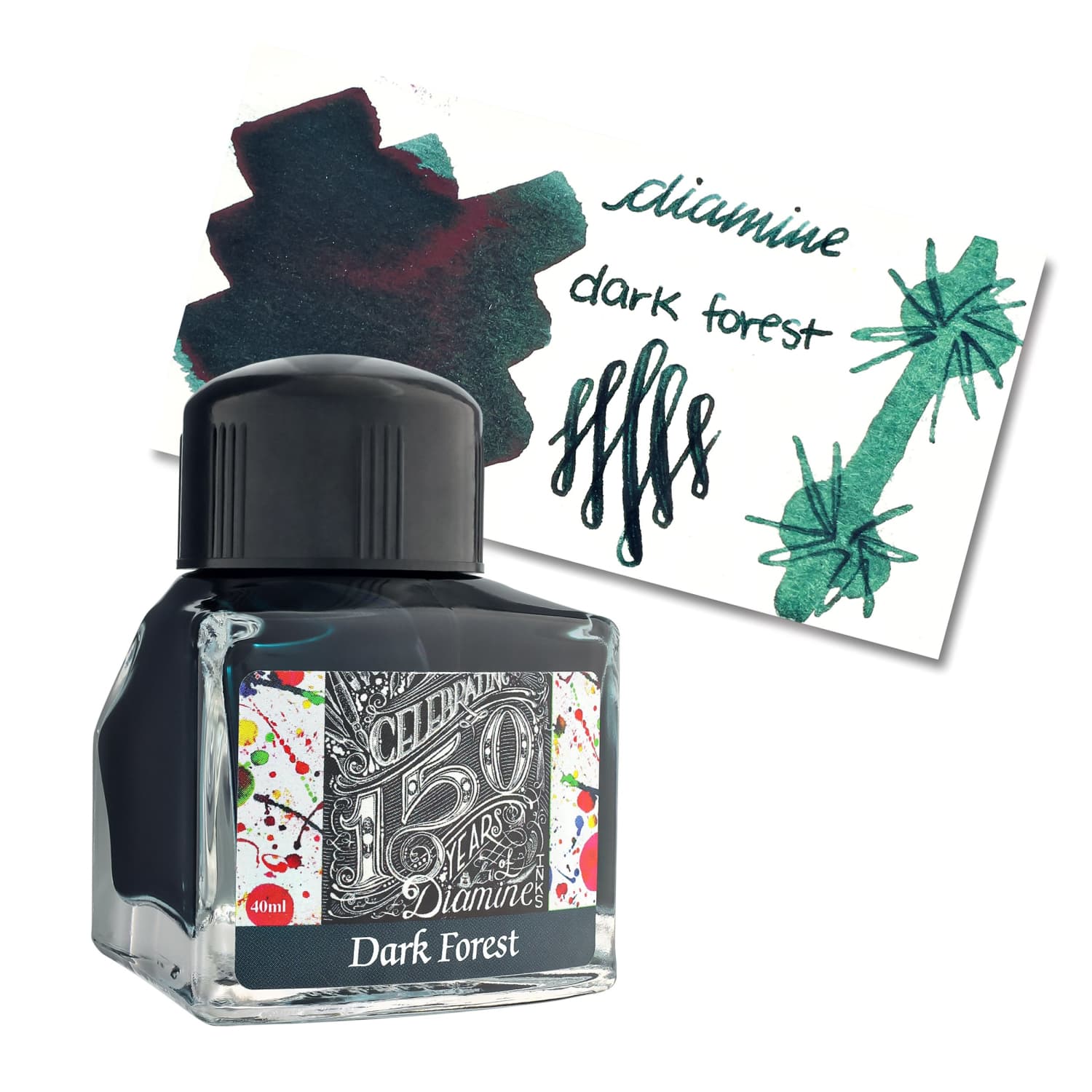 8010-diamine-150th-anniversary-bottled-ink-in-dark-forest-40-ml-1.jpg Diamine 150th Anniversary Bottled Ink in Dark Forest - 40 mL