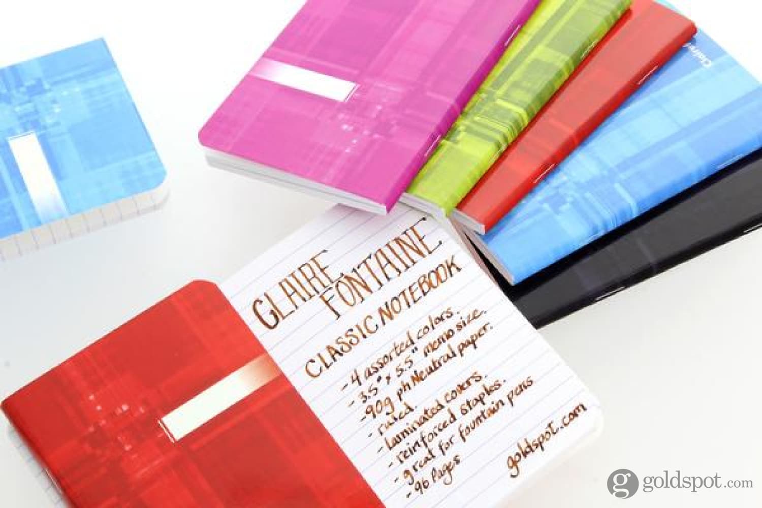 Single Clairefontaine Staplebound Ruled Notebook - Assorted Color - 3.5 x 5.5