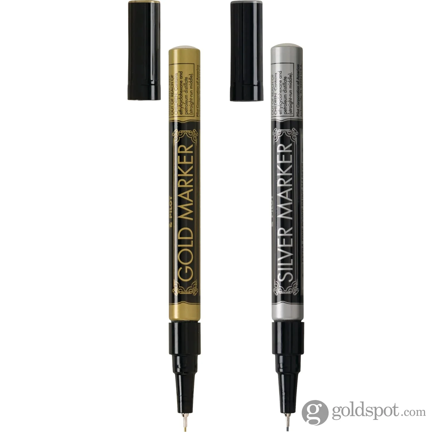 8030-pilot-permanent-paint-markers-in-gold-and-silver-metallic-extra-fine-point-pack-of-2-2.webp Pilot Permanent Paint Markers in Gold and Silver Metallic - Extra Fine Point - Pack of 2