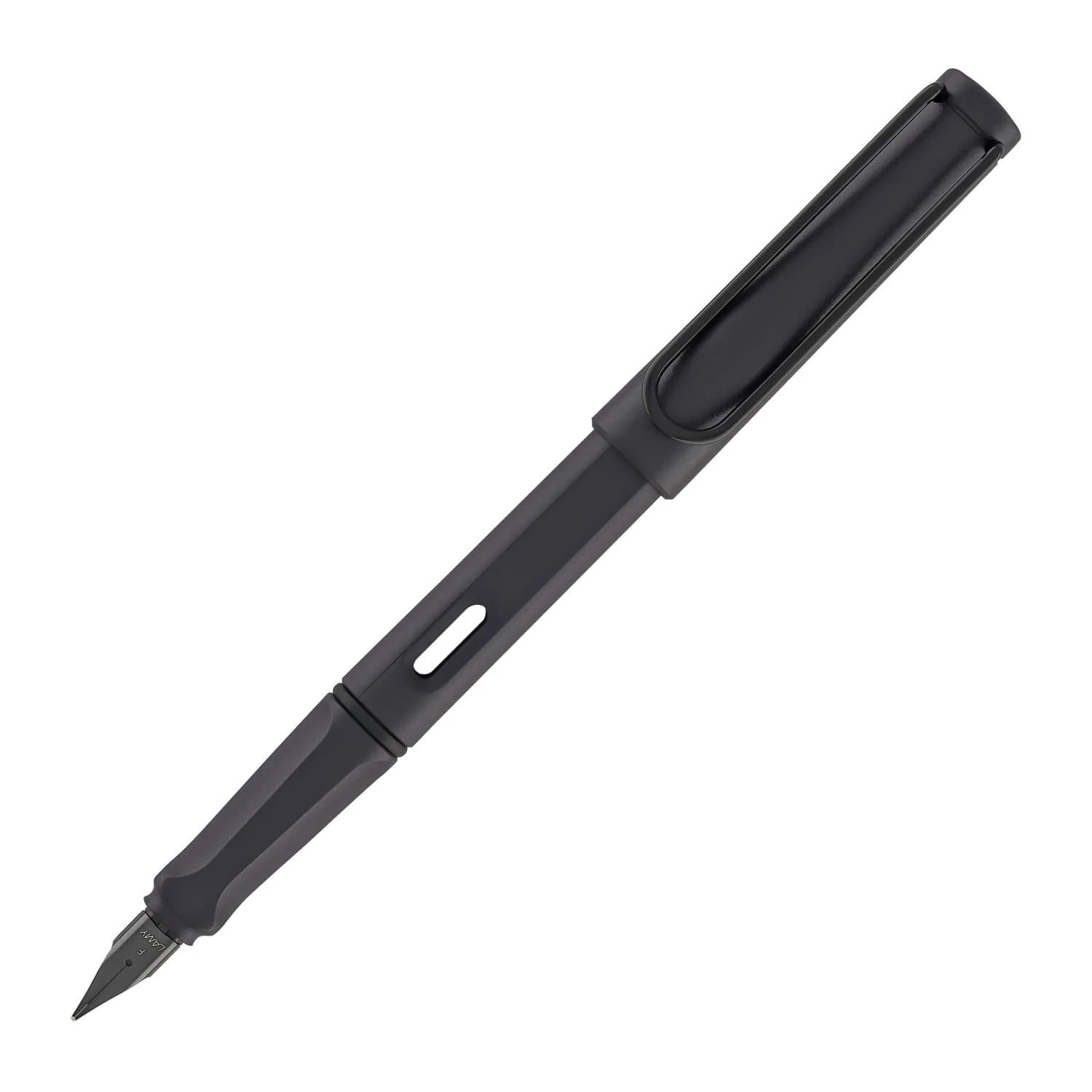 8070-lamy-safari-fountain-pen-in-steel-black-1.webp Lamy Safari Fountain Pen in Steel Black