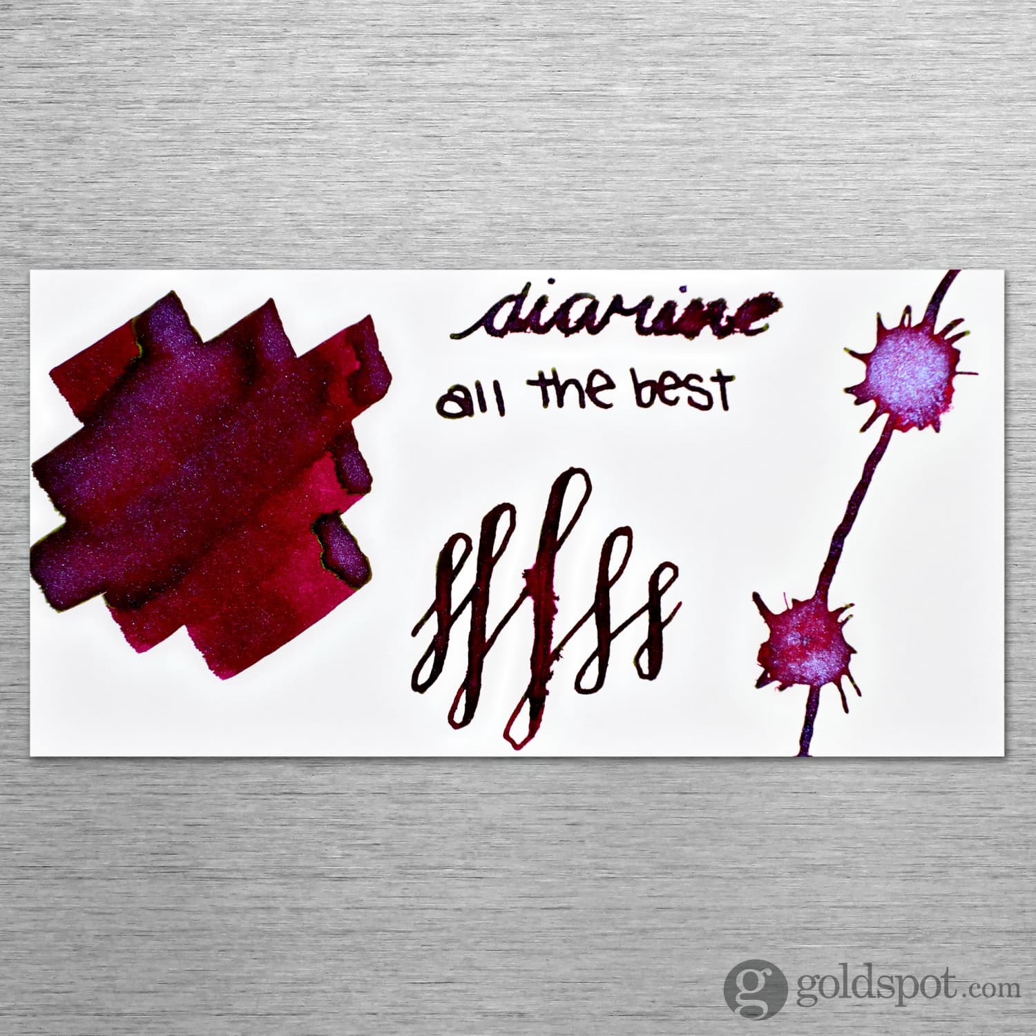 Diamine Inkvent Red Edition Shimmer & Sheen Bottled Ink in All The Best - 50 mL