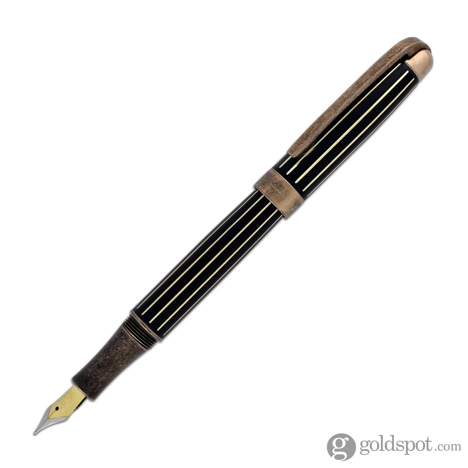 Laban Antique II Fountain Pen in Rose Gold with Lines - Medium Point