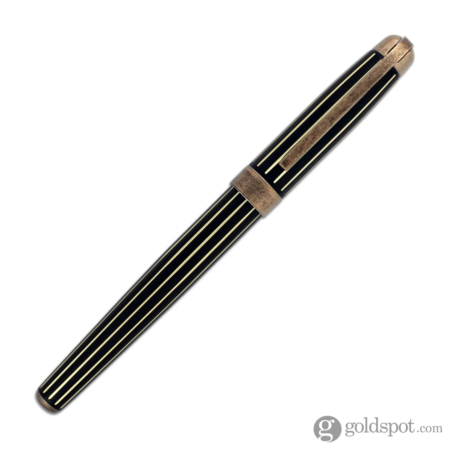 Laban Antique II Fountain Pen in Rose Gold with Lines - Medium Point