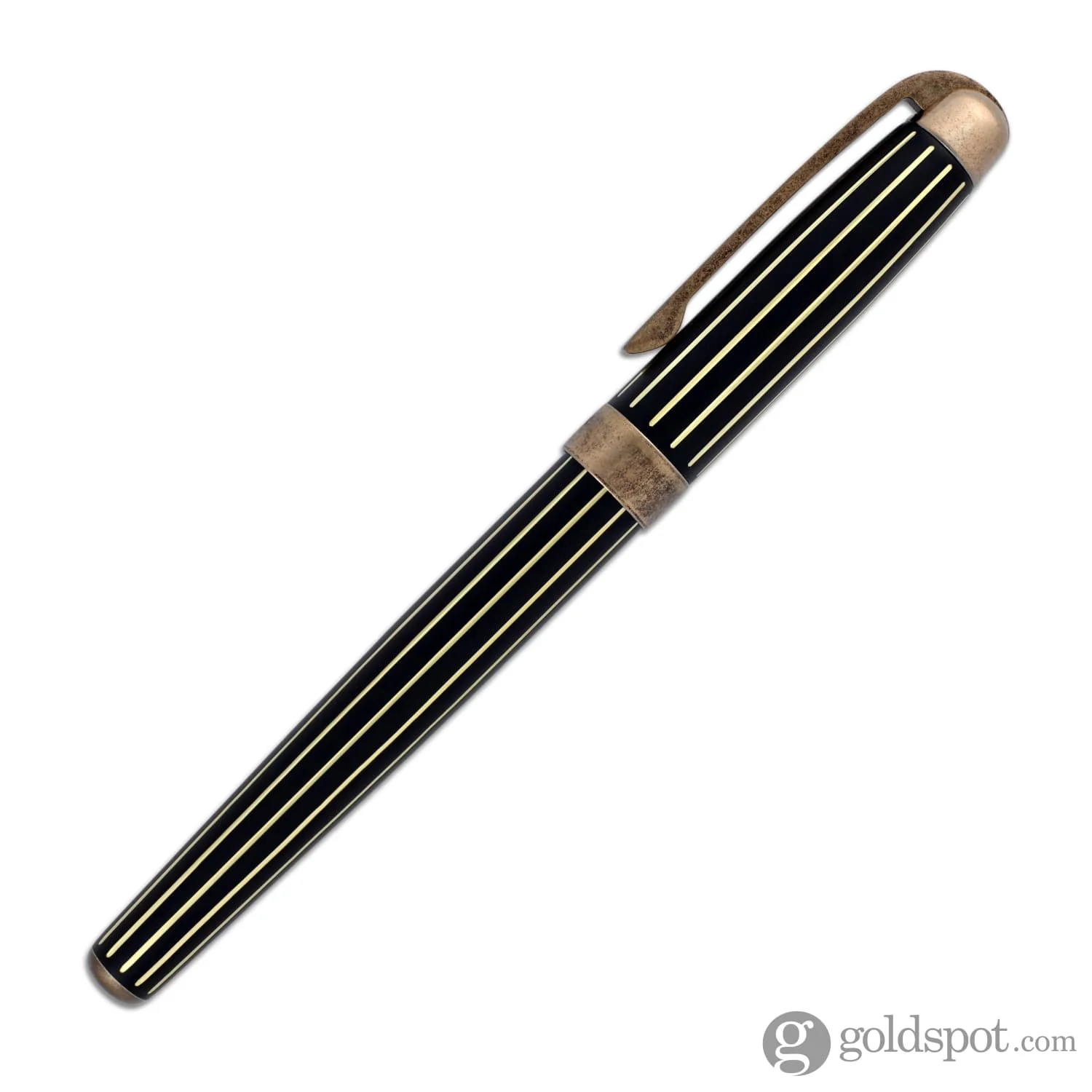 Laban Antique II Fountain Pen in Rose Gold with Lines - Medium Point