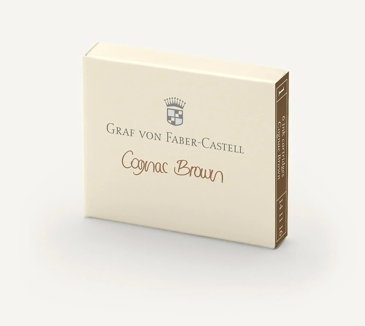 Graf von Faber-Castell Ink Cartridges in Cognac Brown - Pack of 6