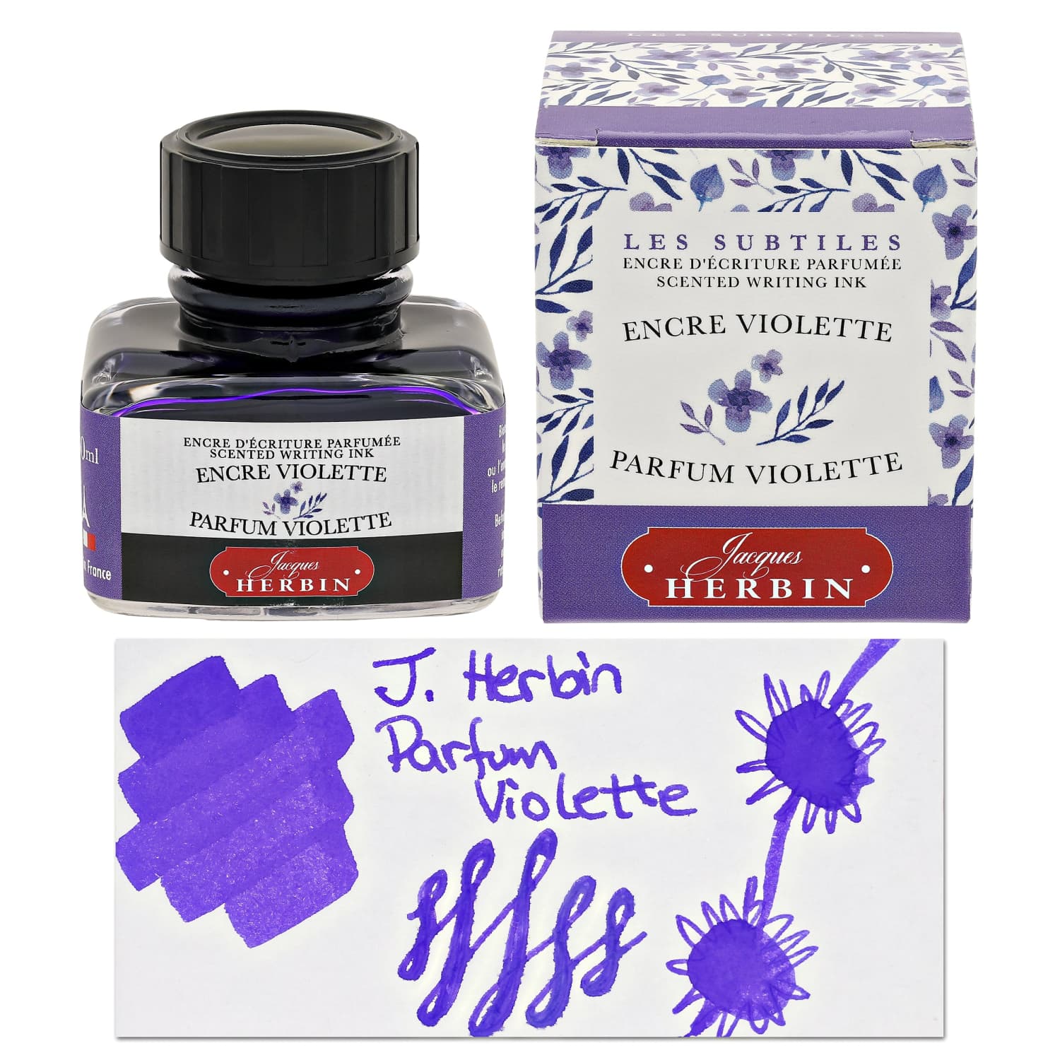 8162-j.-herbin-purple-bottled-fountain-pen-ink-violet-scented-30-ml-1.jpg J. Herbin Purple Bottled Fountain Pen Ink - Violet Scented - 30 mL