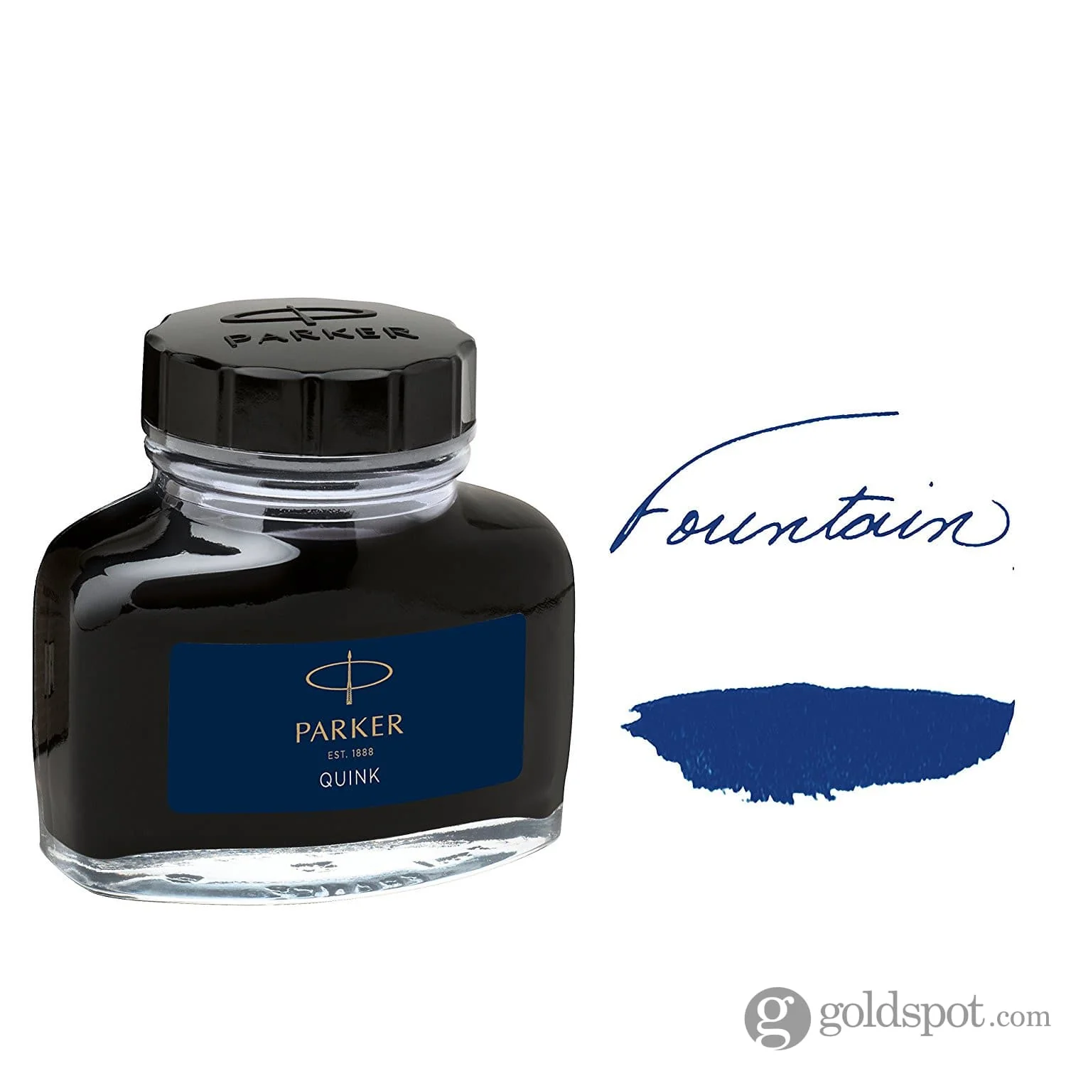 Parker Quink Bottled Ink in Permanent Blue-Black - 2oz