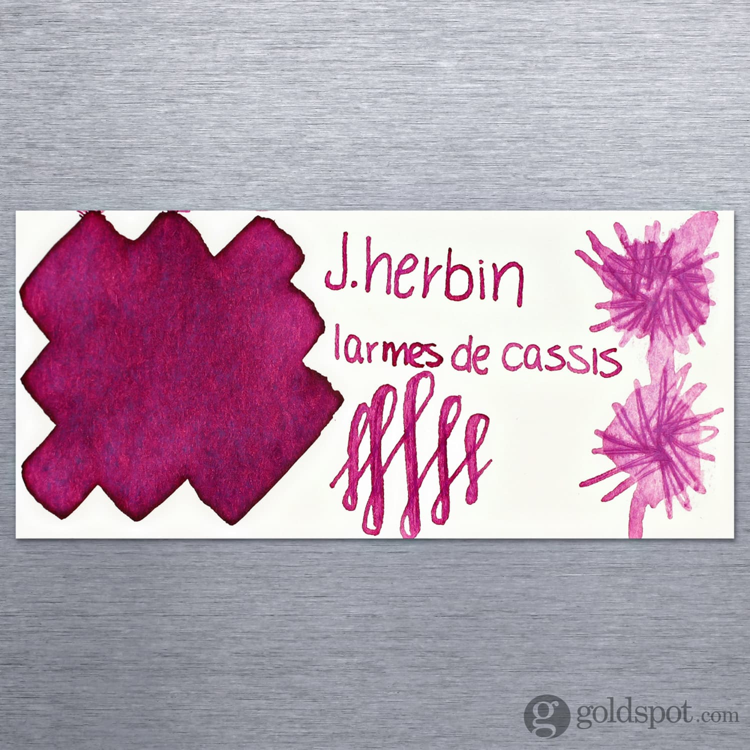J. Herbin Larmés de Cassis (Tears of Blackcurrant) Bottled Fountain Pen Ink and Cartidges