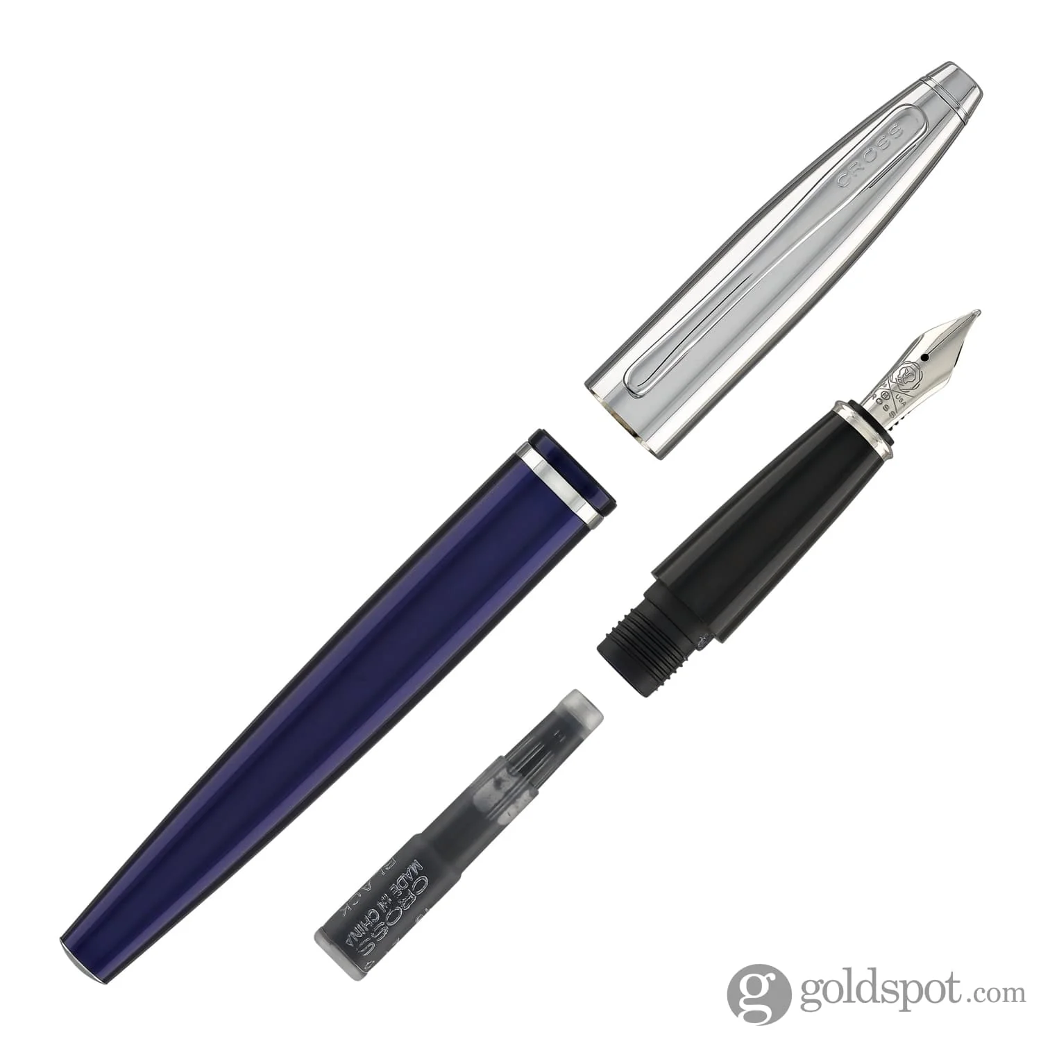 8217-cross-calais-fountain-pen-in-blue-lacquer-medium-point-7.webp Cross Calais Fountain Pen in Blue Lacquer - Medium Point