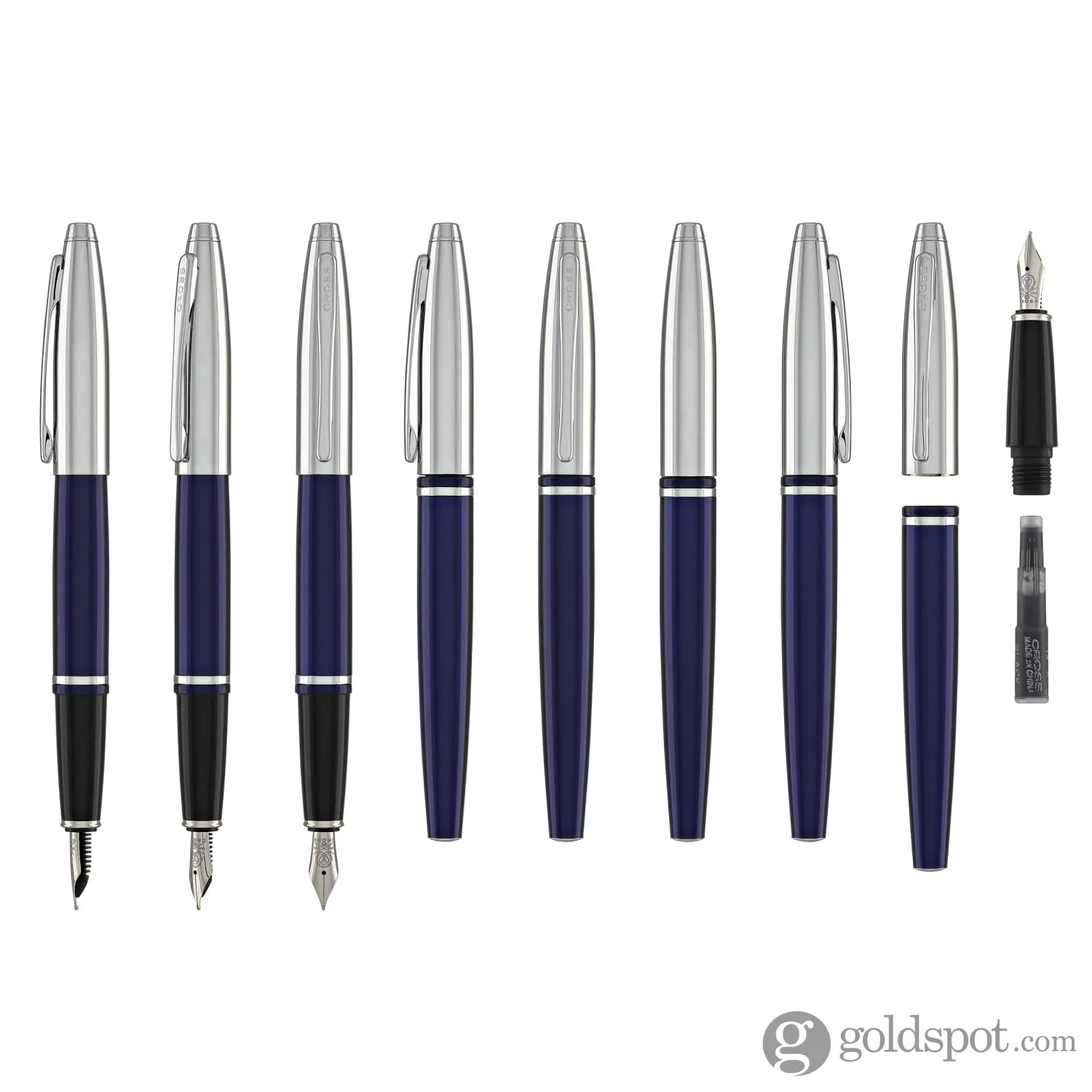 8217-cross-calais-fountain-pen-in-blue-lacquer-medium-point-8.webp Cross Calais Fountain Pen in Blue Lacquer - Medium Point