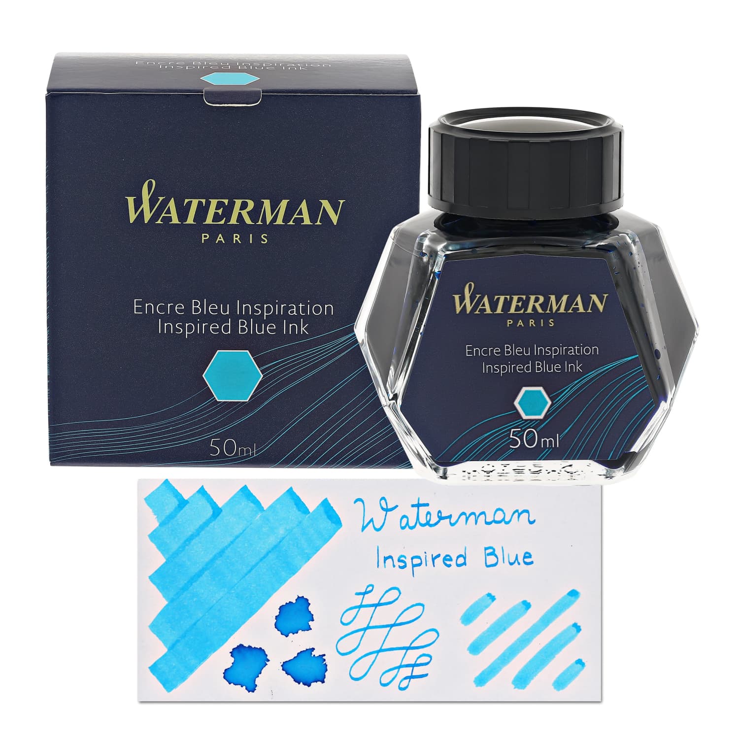 8253-waterman-bottled-ink-in-inspired-blue-50ml-1.jpg Waterman Bottled Ink in Inspired Blue - 50mL