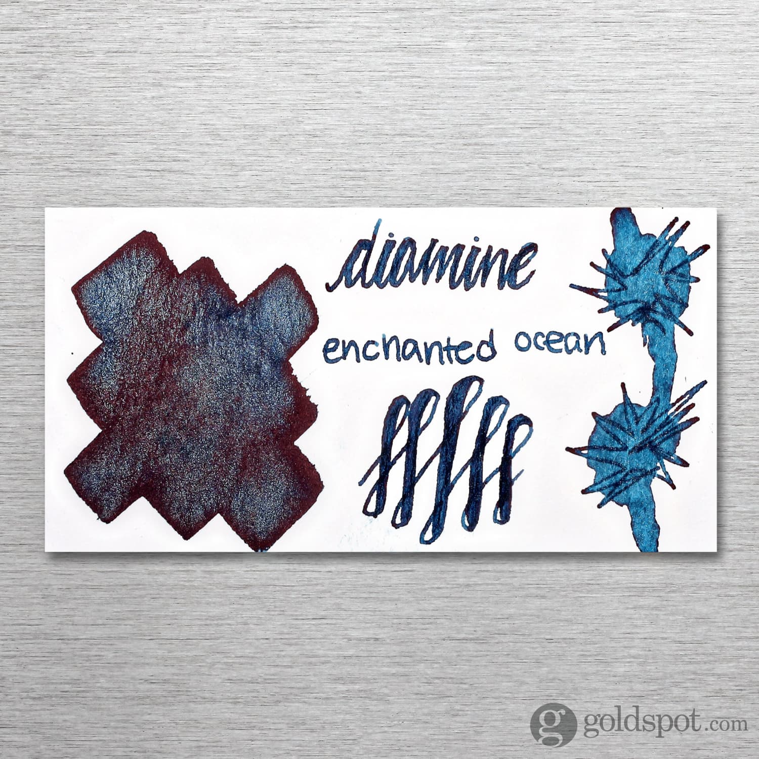 Diamine Shimmer Bottled Ink in Enchanted Ocean (Blue Black) - 50 mL