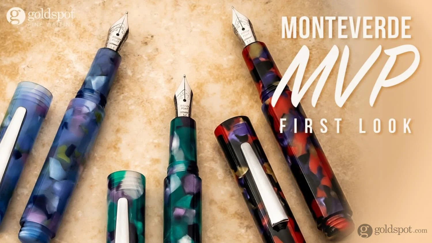 Monteverde USA MVP Fountain Pen in Green Abstracts