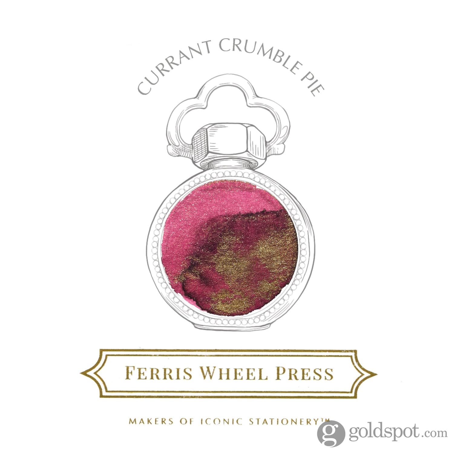Ferris Wheel Press in Currant Crumble Pie Shimmer Bottled Ink - 38 mL