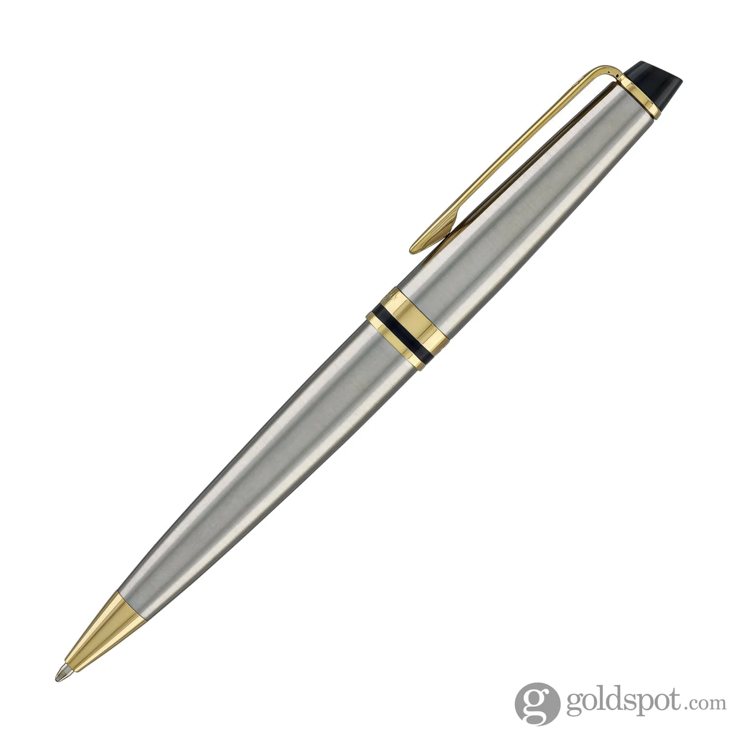 872-waterman-expert-ballpoint-pen-in-stainless-steel-with-gold-trim-3.webp Waterman Expert Ballpoint Pen in Stainless Steel with Gold Trim