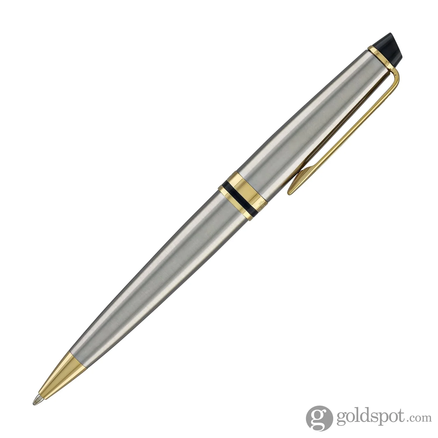 872-waterman-expert-ballpoint-pen-in-stainless-steel-with-gold-trim-4.webp Waterman Expert Ballpoint Pen in Stainless Steel with Gold Trim