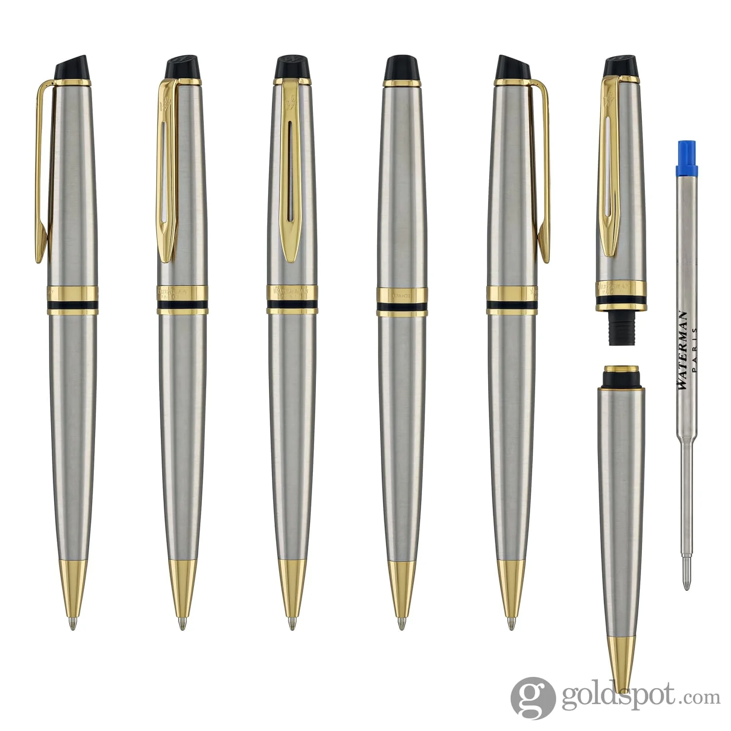 872-waterman-expert-ballpoint-pen-in-stainless-steel-with-gold-trim-6.webp Waterman Expert Ballpoint Pen in Stainless Steel with Gold Trim
