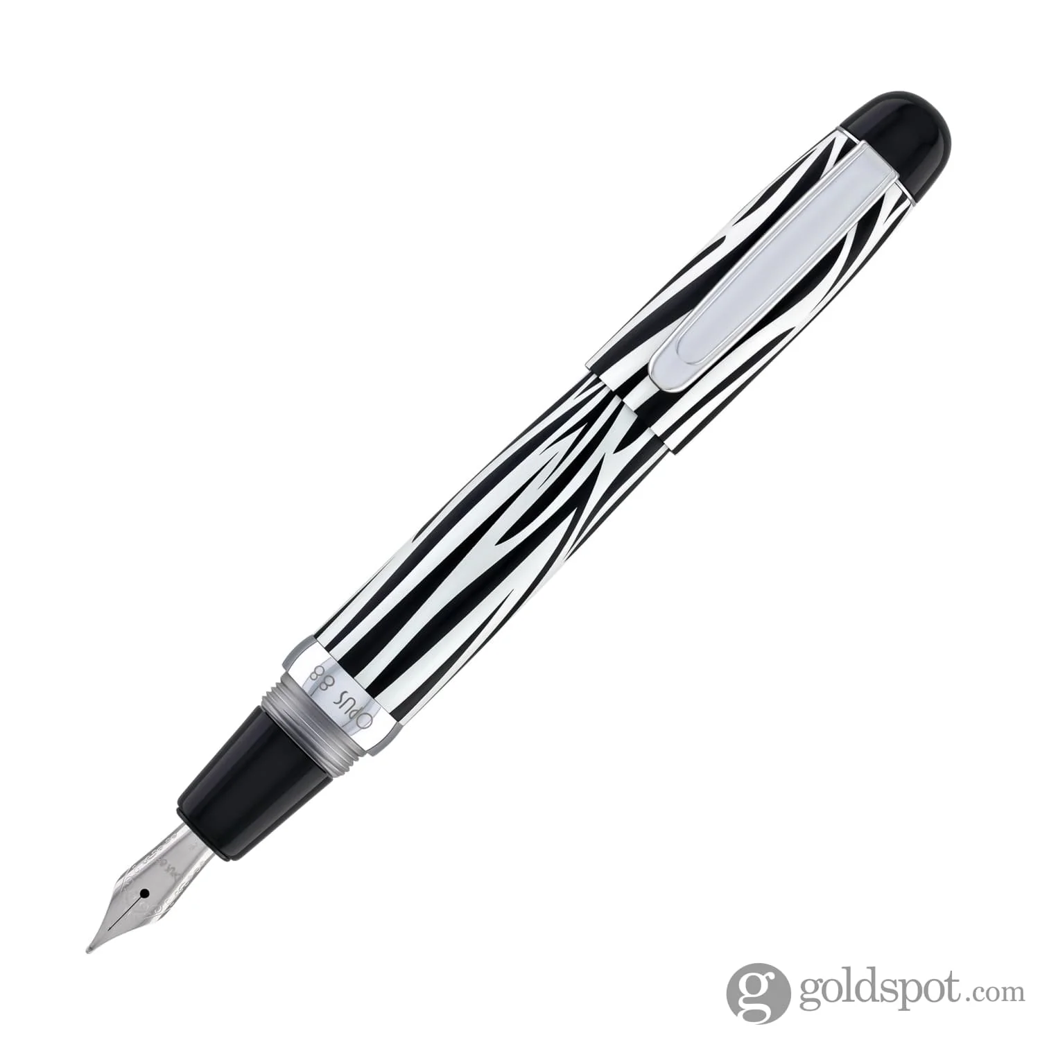 886-opus-88-mini-fountain-pen-in-savannah-zebra-3.webp Opus 88 Mini Fountain Pen in Savannah Zebra