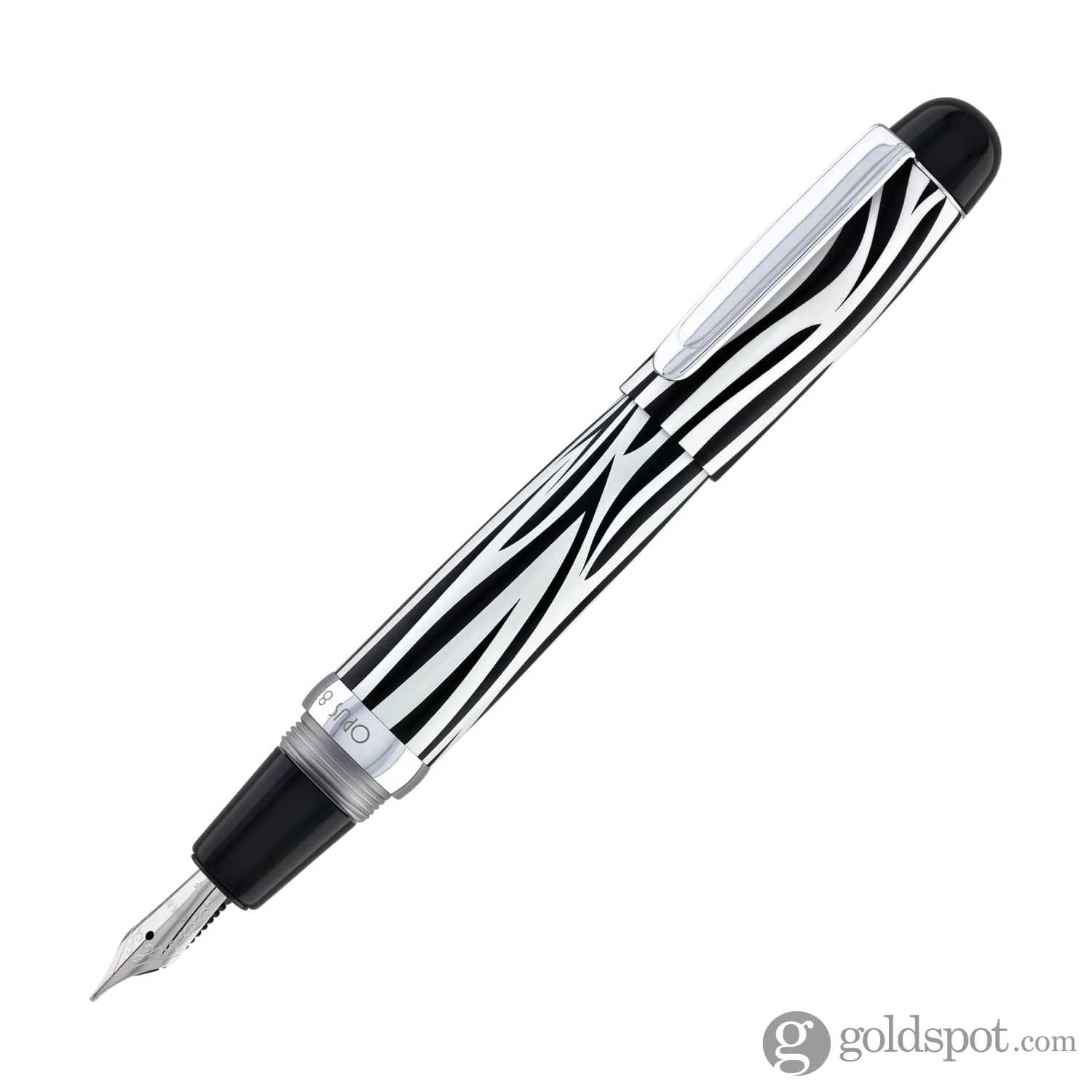 886-opus-88-mini-fountain-pen-in-savannah-zebra-4.webp Opus 88 Mini Fountain Pen in Savannah Zebra